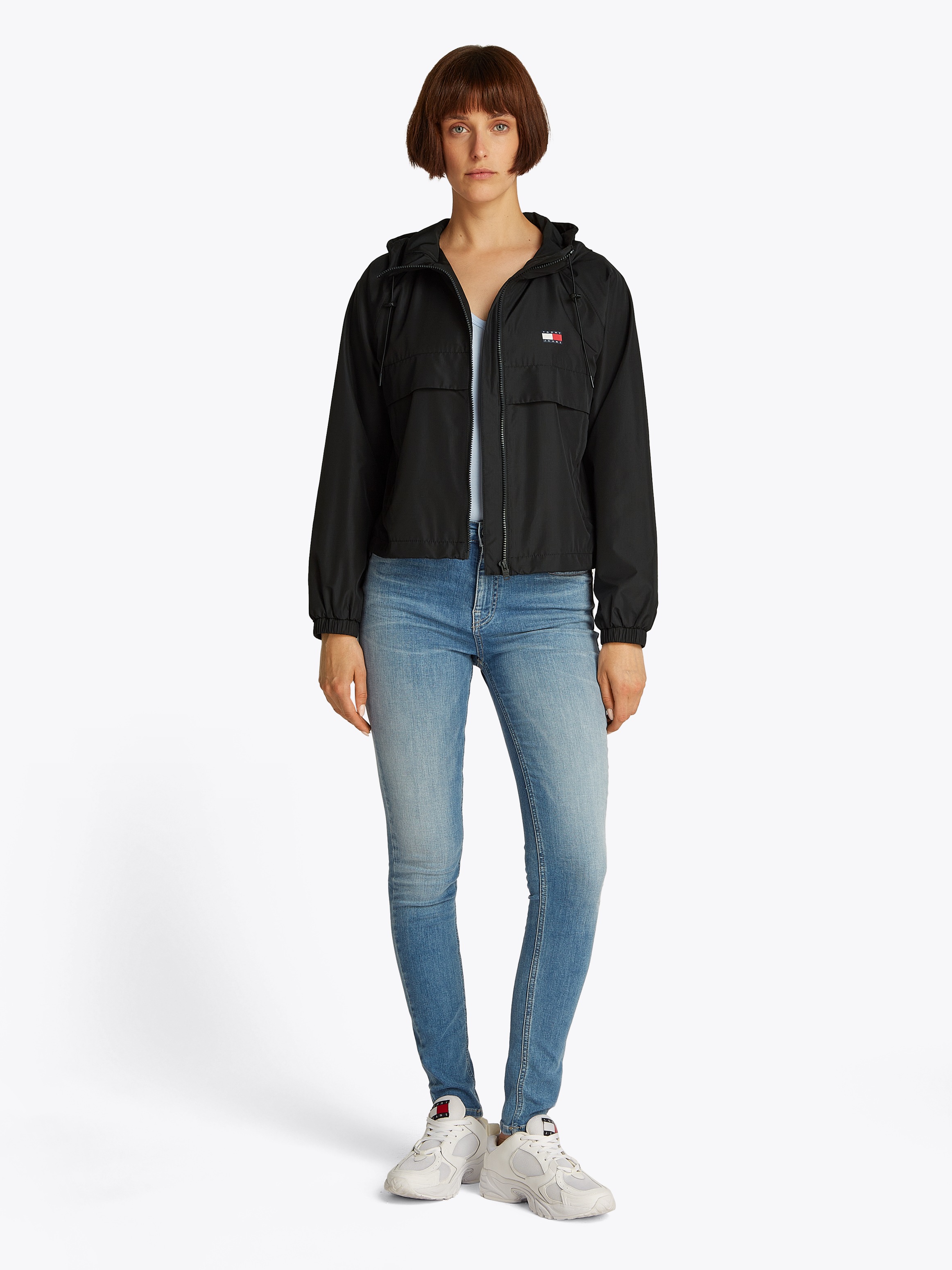 Thumbnail - Tommy Jeans Curve Windbreaker "TJW ESSENTIAL WINDBREAKER EXT", mit Kapuze, in Großen Größen