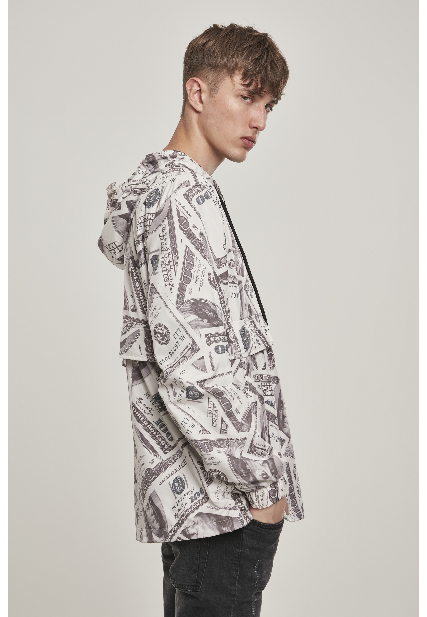 MisterTee Allwetterjacke »MisterTee Herren Mister Tee Dollar Windbreaker« 1 Stk. tlg. ohne Kapuze