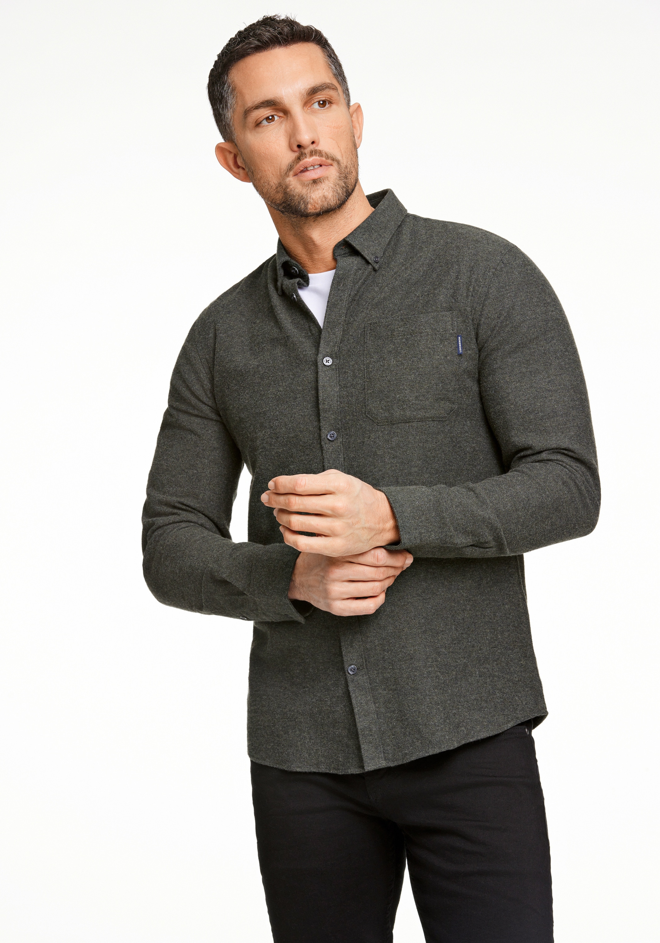 LINDBERGH "Freizeithemd (Langarm) Relaxed Fit"