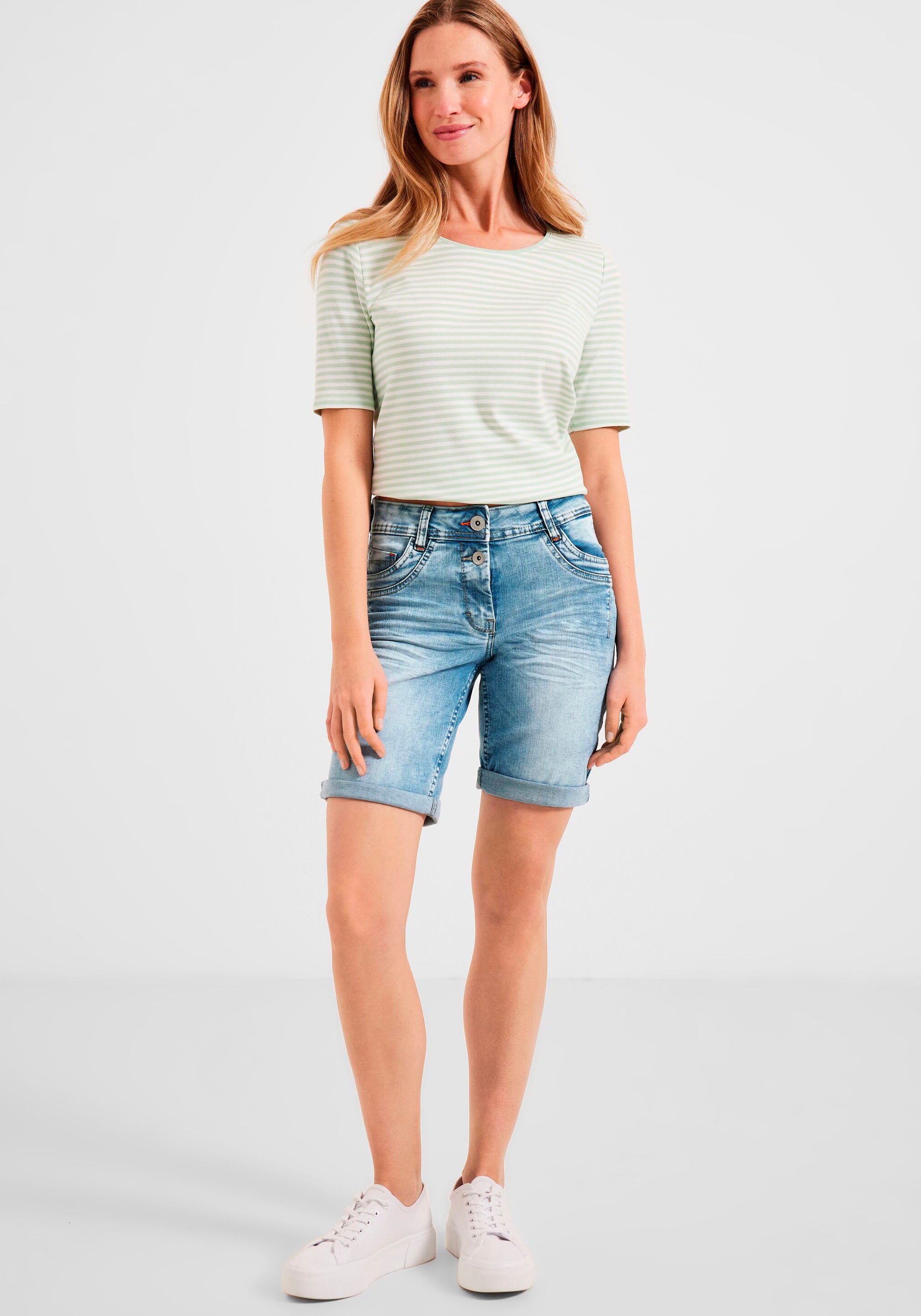 kontrastfarbenen Short«, BAUR Shorts »Style Scarlett NOS Details | mit Cecil online kaufen