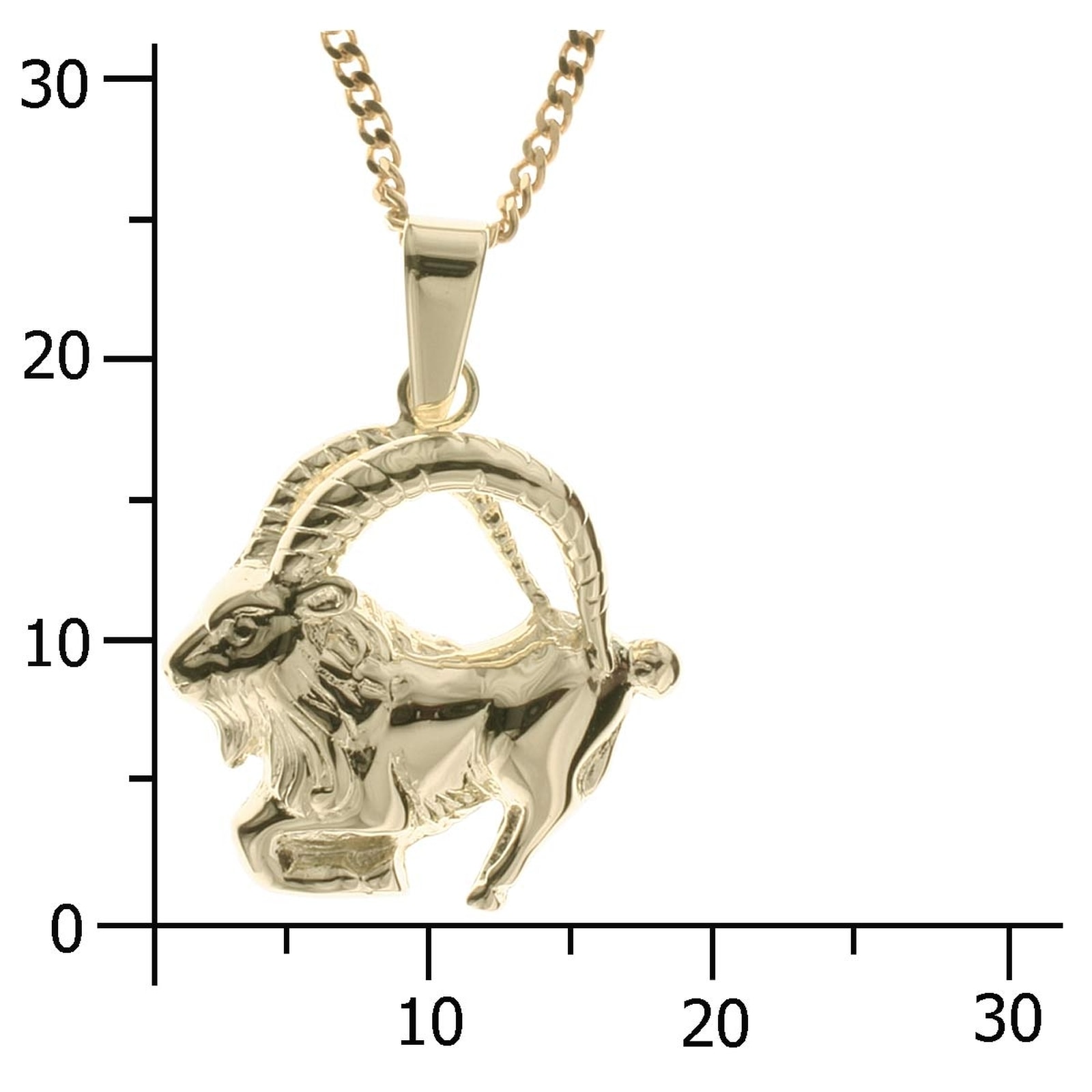 OSTSEE-SCHMUCK Kette mit Anhänger »Ostsee-Schmuck Kette mit Anhänger Tierkreiszeichen Steinbock«, (2 tlg.)