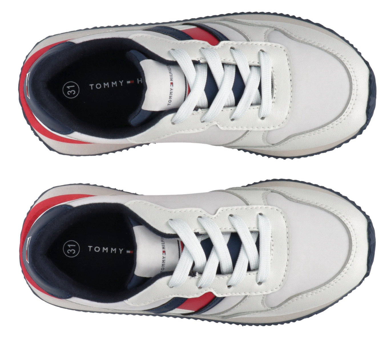 Tommy Hilfiger Sneaker »FLAG LOW CUT LACE-UP SNEAKER«, mit farbigem Sohleneinsatz, Freizeitschuh, Halbschuh, Schnürschuh