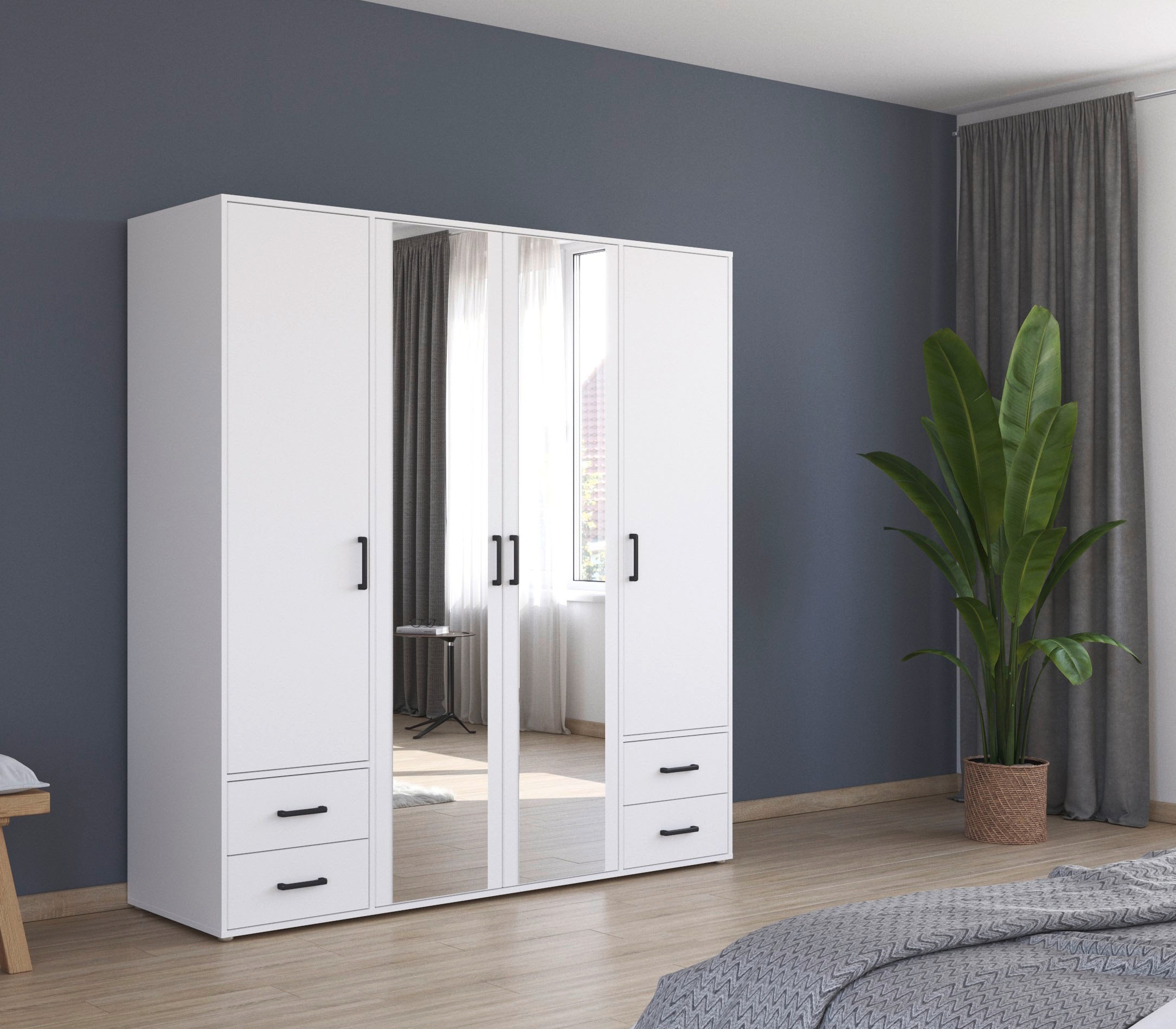 Thumbnail - rauch Drehtürenschrank "Kleiderschrank Schrank Garderobe Wäscheschrank VOYAGER" in 3 verschiedenen Ausstattungen BASIC/C...