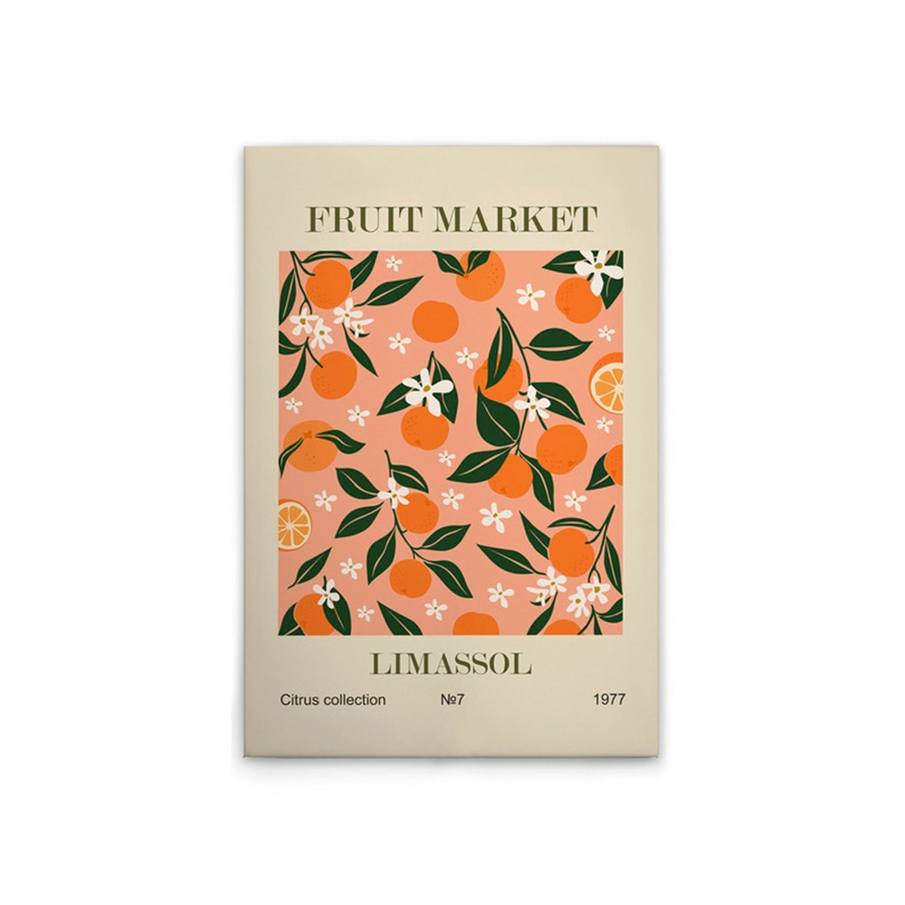 A.S. Création Leinwandbild "Fruit Market 1 - Wandbild Beige Orange Keilrahm günstig online kaufen