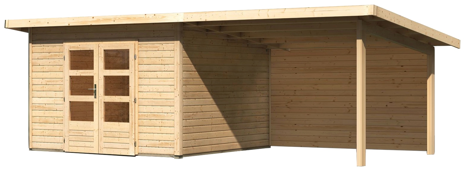 Karibu Gartenhaus »Perlsee 3«, (Set), mit Anbaudach