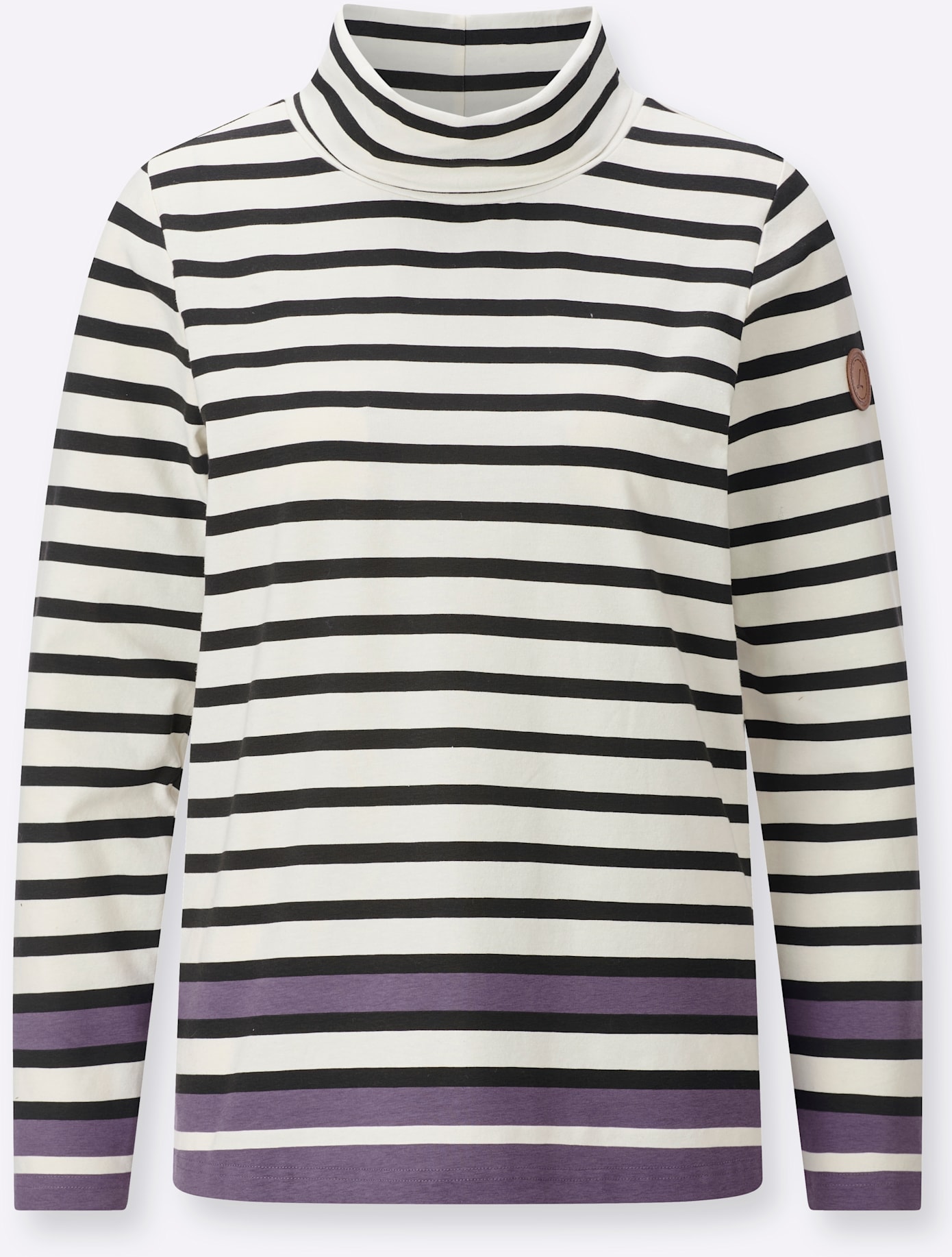 Casual Looks Rollkragenshirt »Ringelshirt« 1