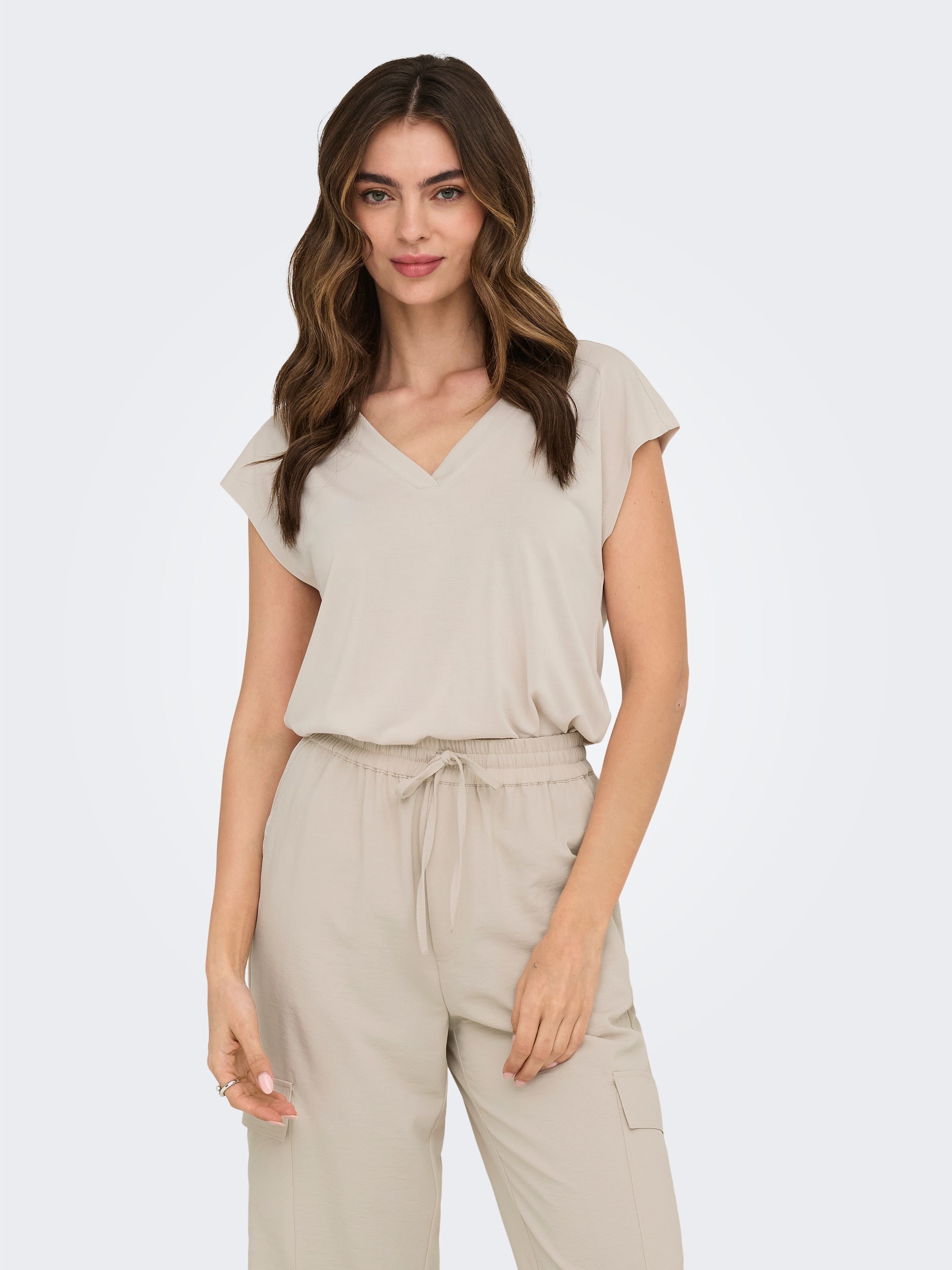 ONLY V-Shirt "ONLFREE S/S MOD.V-NECK TOP JRS NOOS" günstig online kaufen