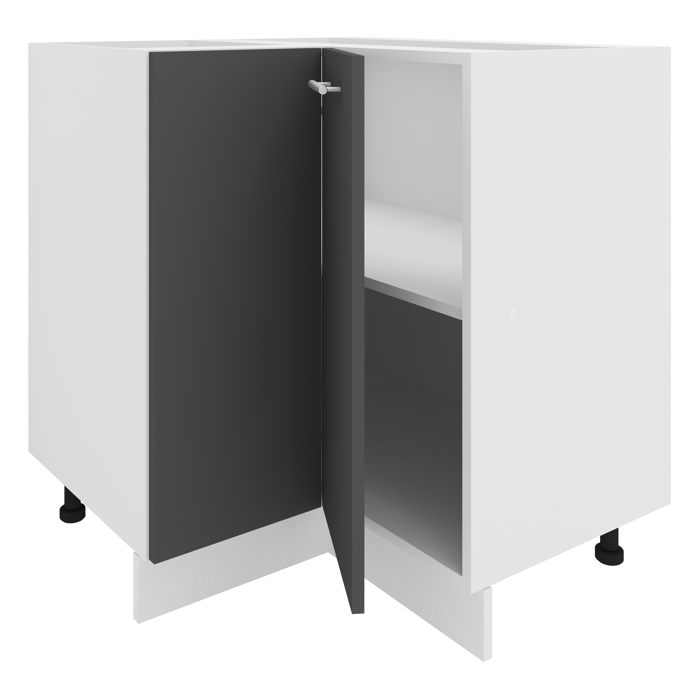 VCM Unterschrank »VCM Eckschrank | Höhenverstellbare Füße | Maße H. 82 x B. 76 x T. 76 cm | Küche Unterschrank | Kücheneckschrank - Esilo«, (1 St.)