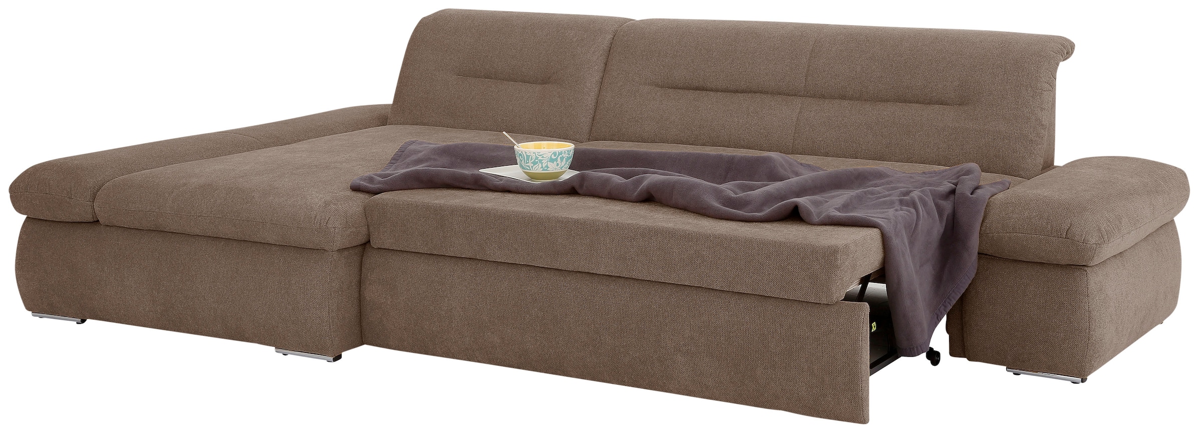 INOSIGN Ecksofa »Avesa L-Form«, Wahlweise mit Armteilvertsellung und Bettfunktion, B/T/H: 300/172/80cm