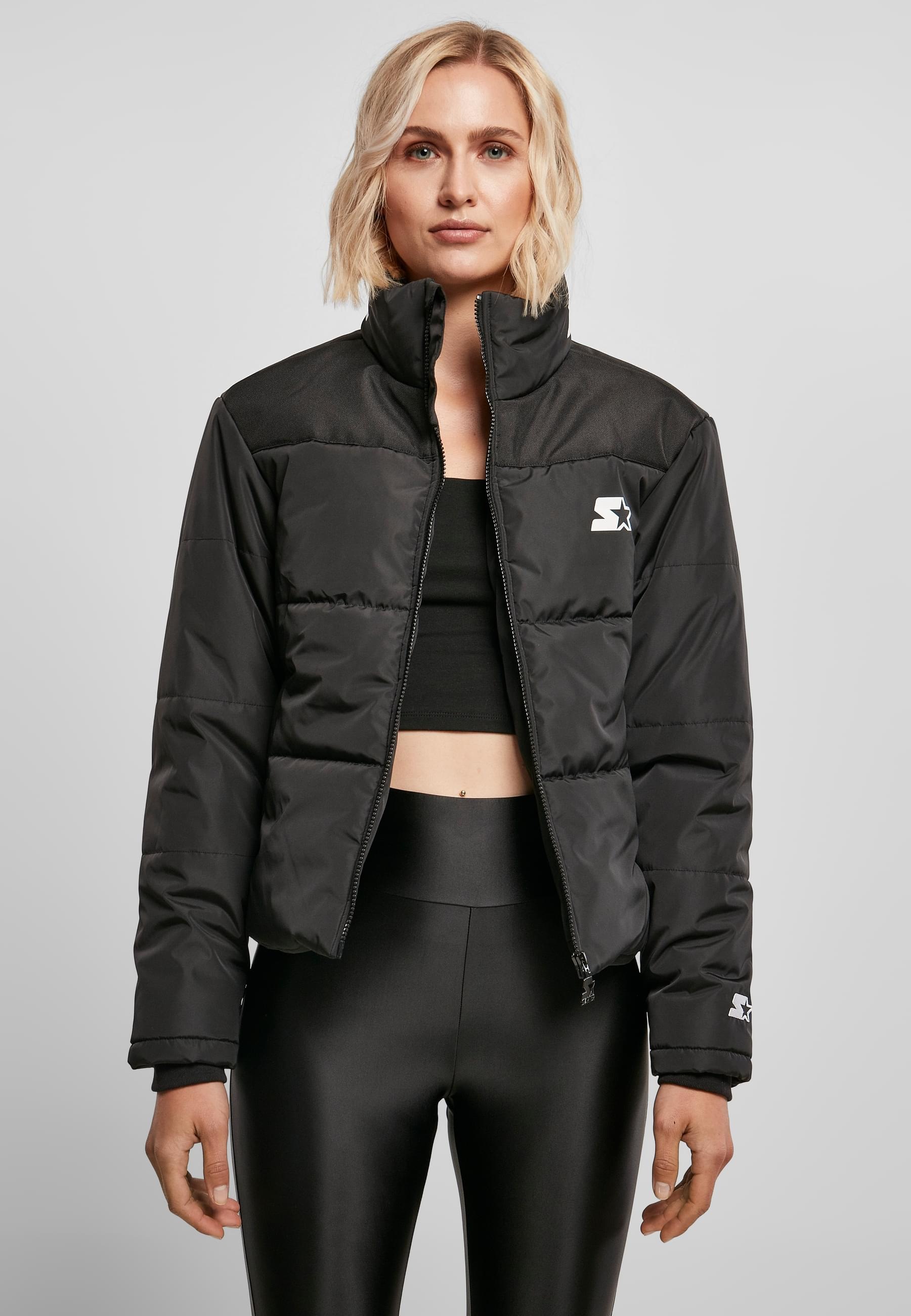 Starter Black Label Winterjacke »Starter Black Label Damen Ladies Starter Logo Puffer Jacket«, (1 St.), ohne Kapuze