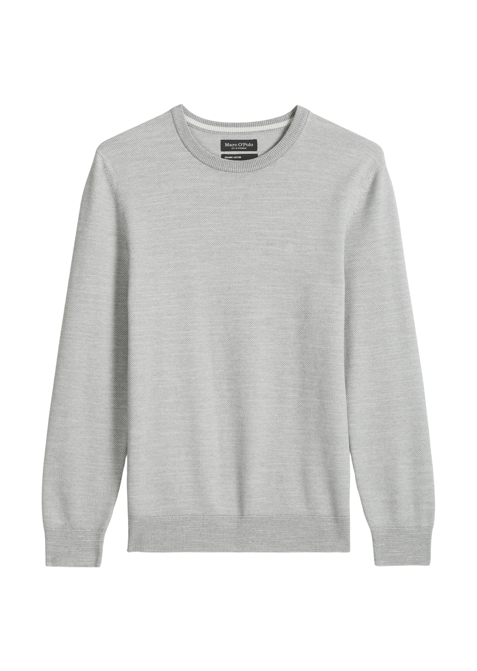 Marc OPolo Rundhalspullover "aus Bio-Baumwoll-Piqué" günstig online kaufen