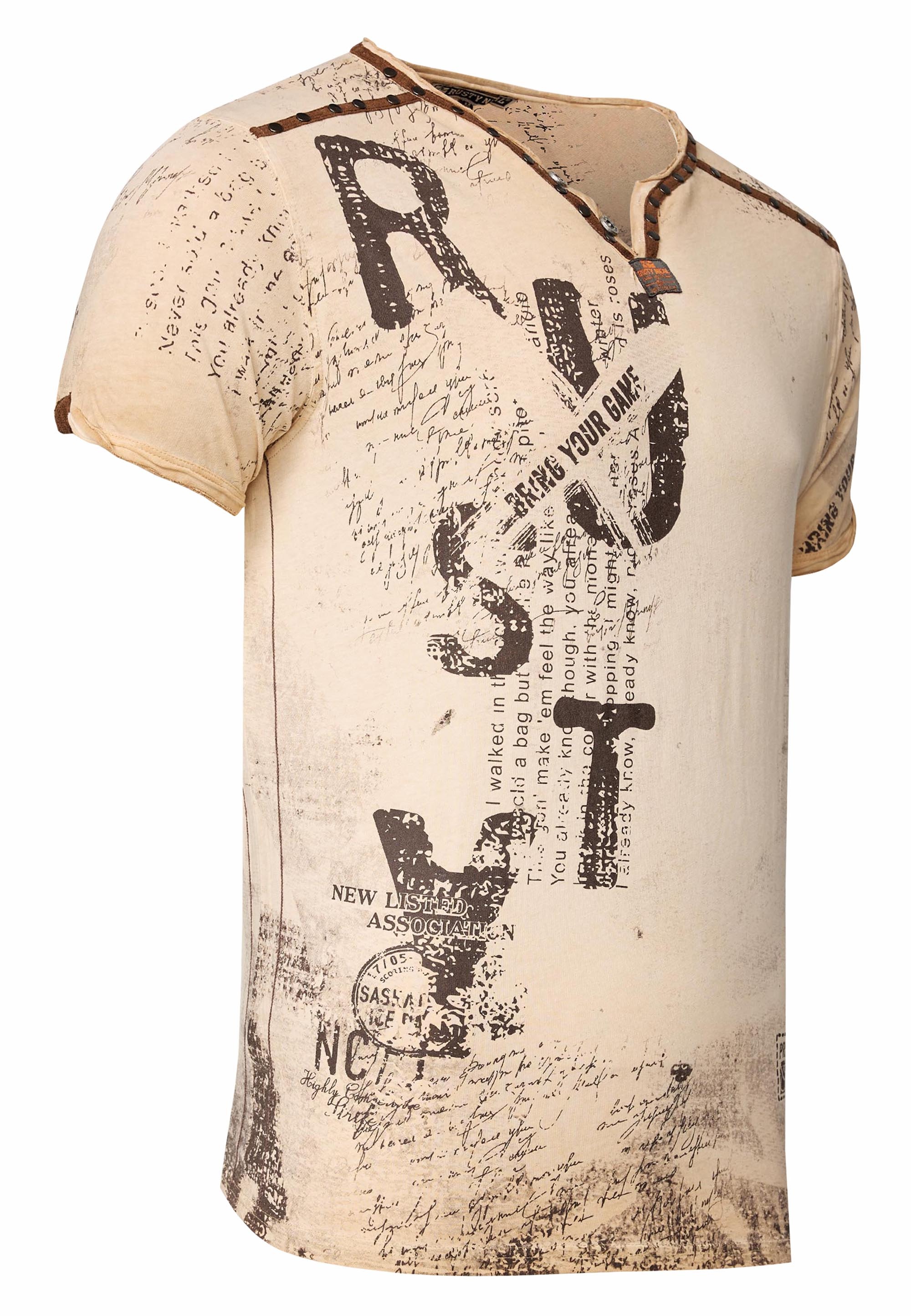 Rusty Neal T-Shirt Beige Size M 3
