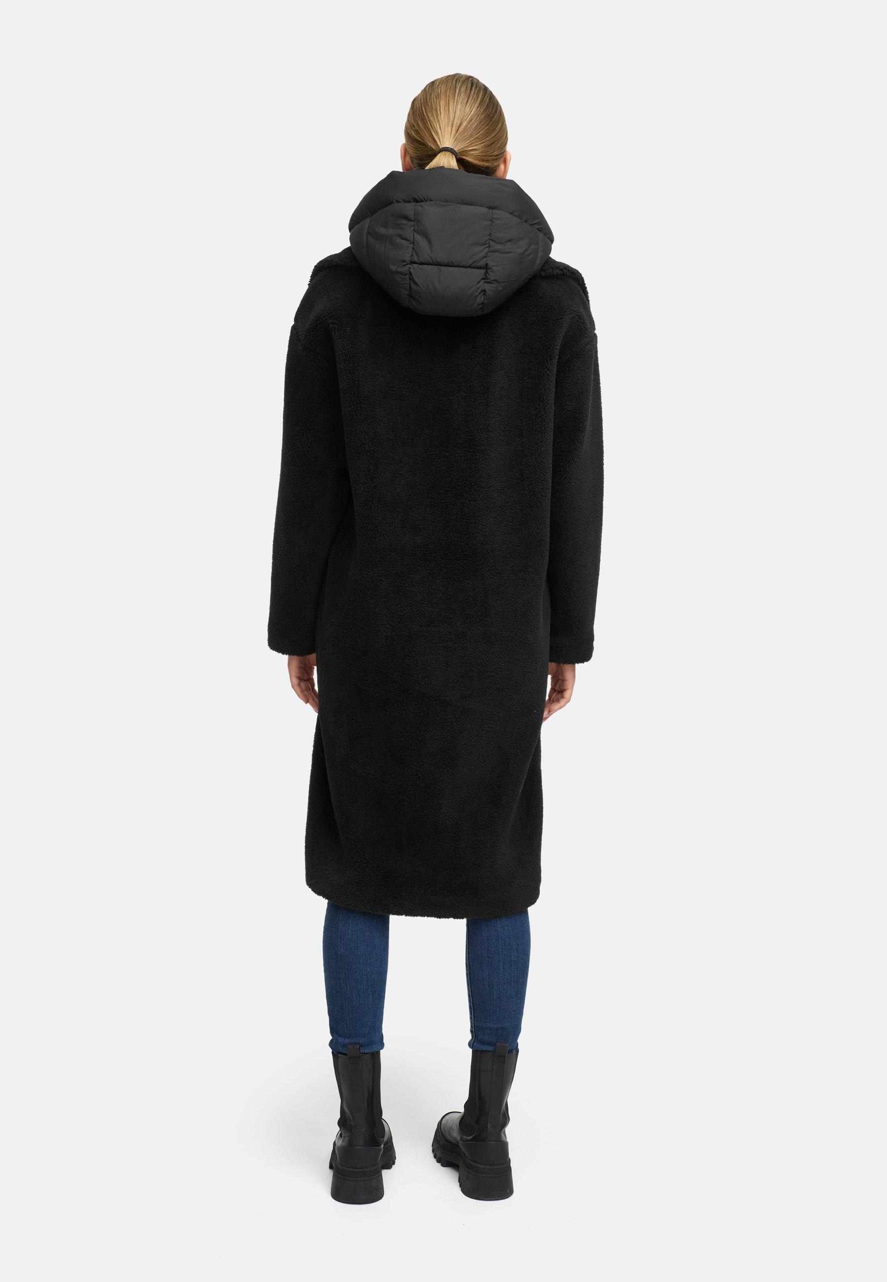 Navahoo Wintermantel »Teddyzauber 14«, Plüschmantel aus Teddyfleece mit abnehbmarem Krageneinsatz