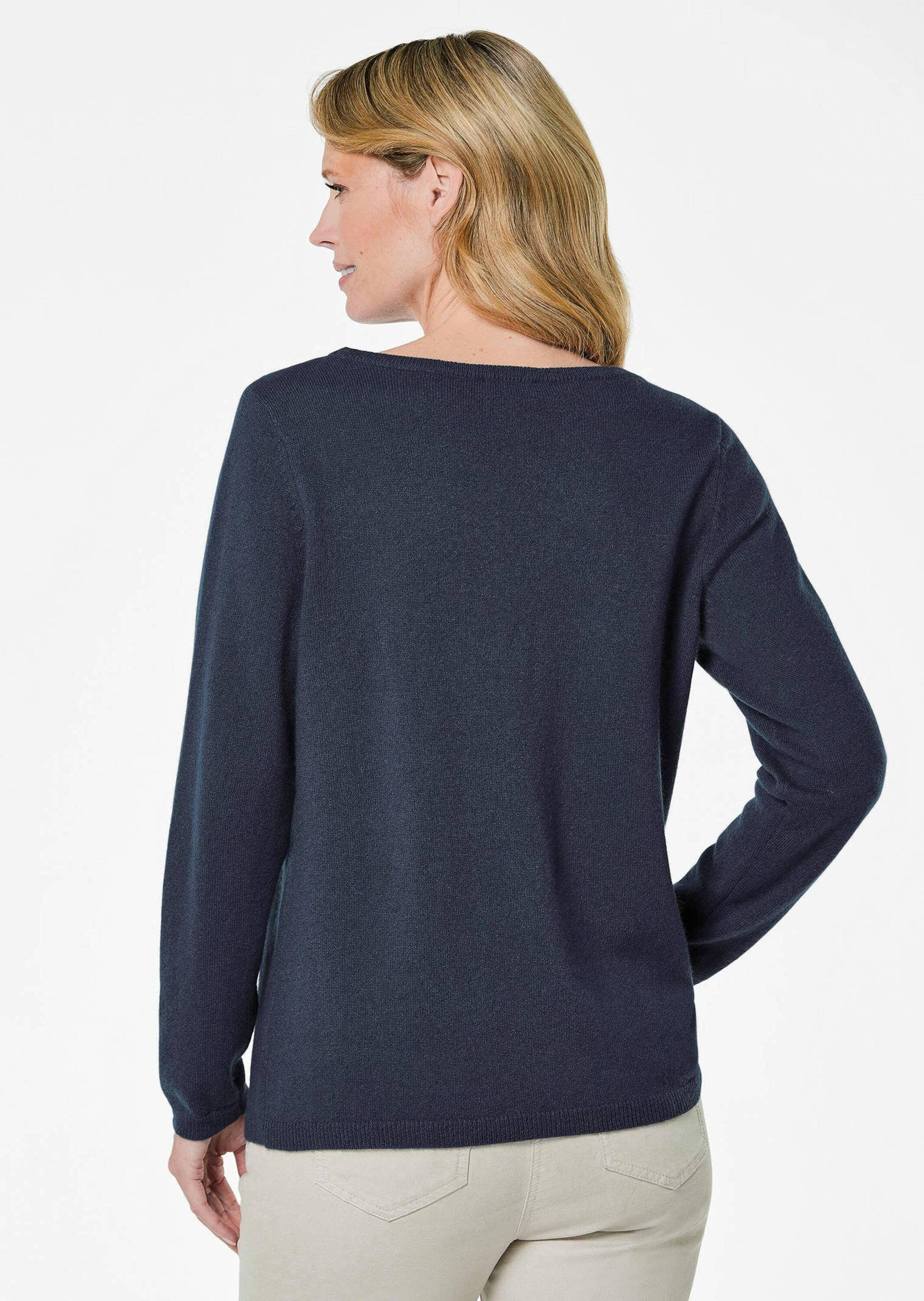 GOLDNER Strickpullover »Kurzgröße Kaschmirpullover mit U-Boot Ausschnitt«