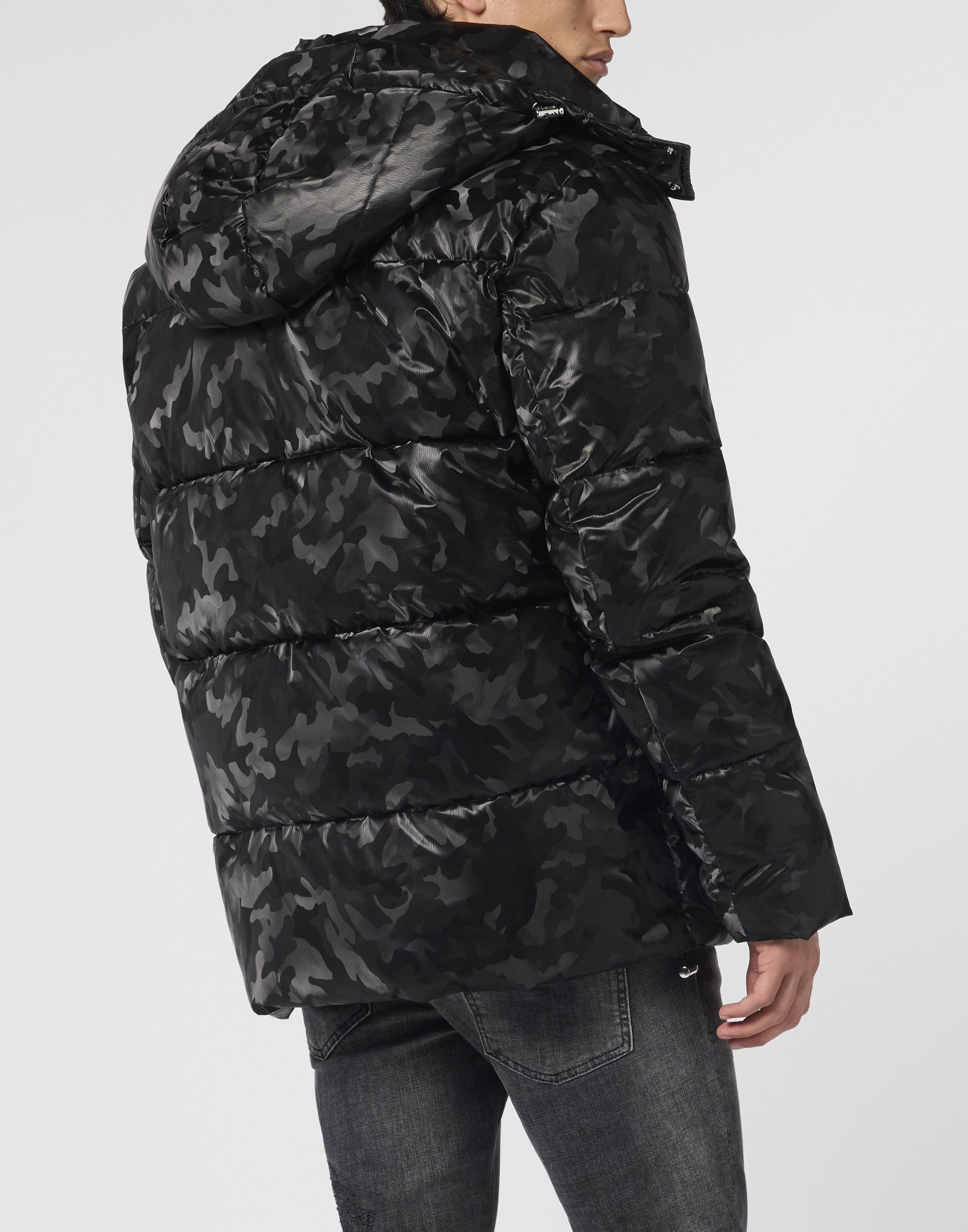 PHILIPP PLEIN Daunenjacke »Shiny Nylon Puffer Jacket Camouflage«