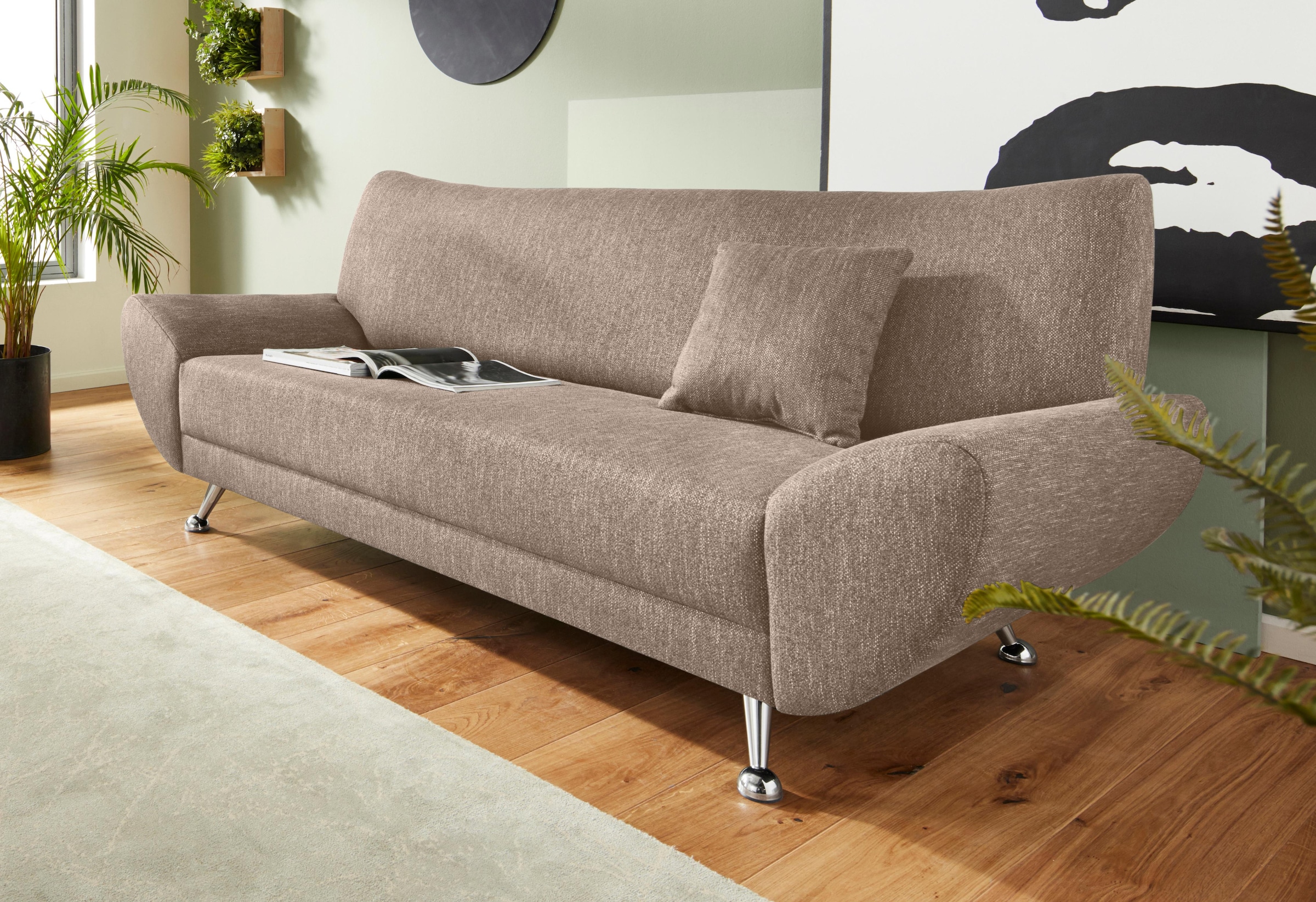 INOSIGN 3-Sitzer »Saltare elegant und komfortabel, toller Designfuß«