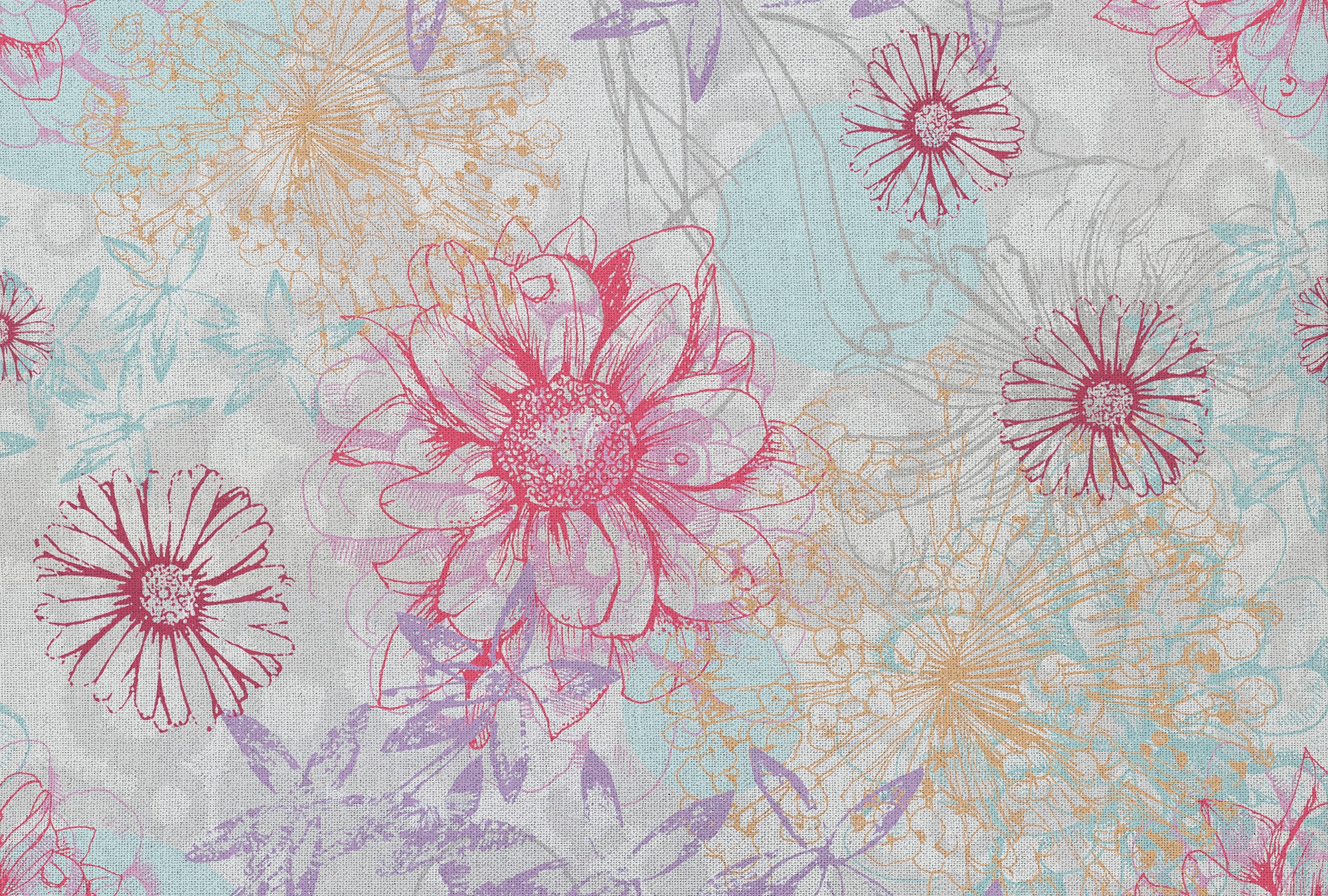 Architects Paper Fototapete "Atelier 47 Flower Artwork 2" floral glatt Vlies, Wand, Schräge, Decke