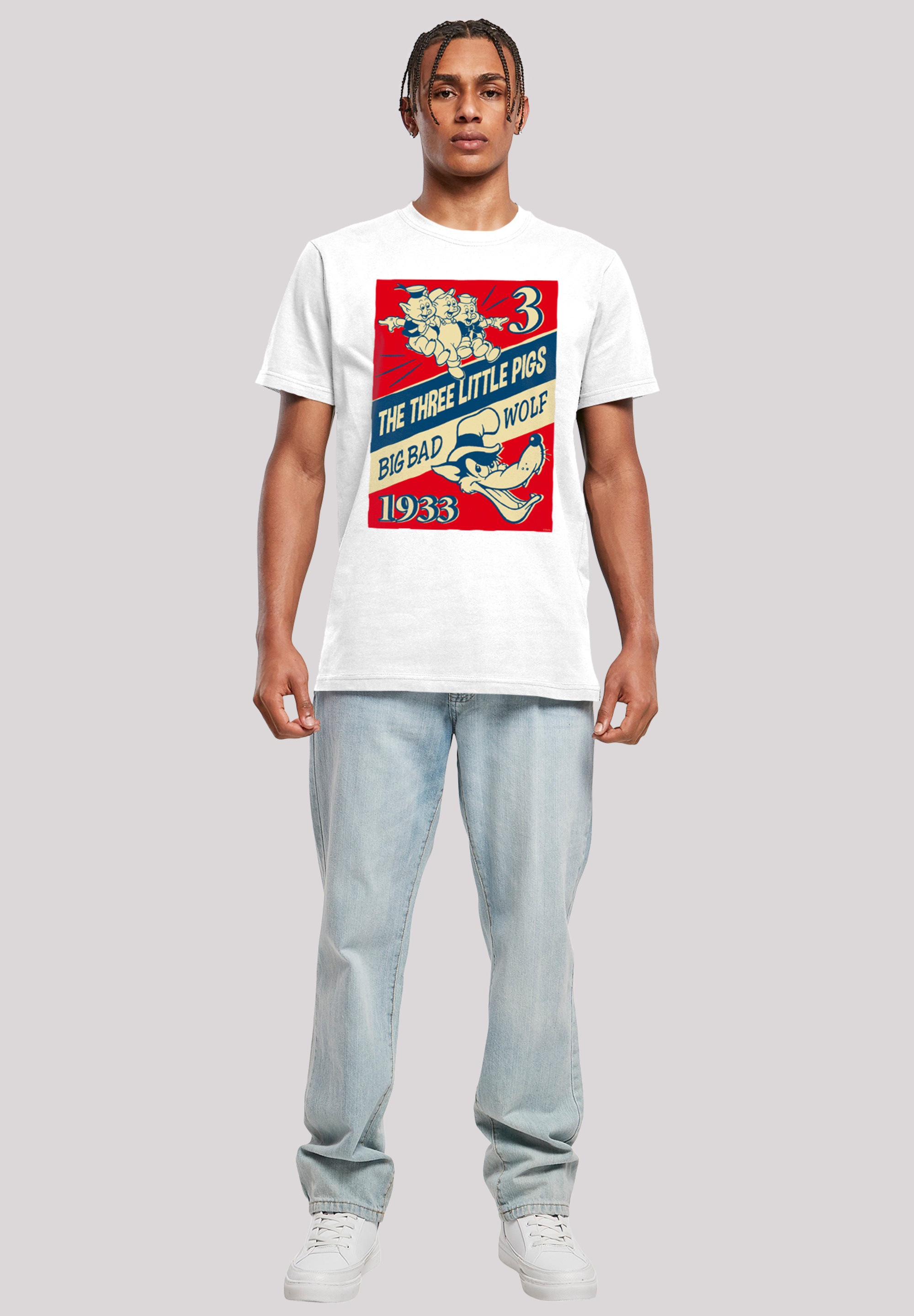 F4NT4STIC T-Shirt »Disney Die Drei Kleinen Schweinchen«, Herren,Premium Merch,Regular-Fit,Basic,Bedruckt