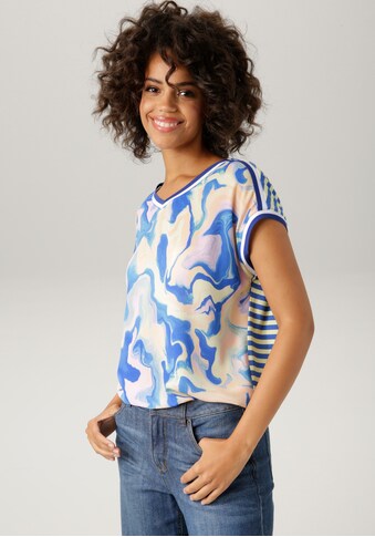 Aniston CASUAL T-Shirt, mit kleinen Hummern oder graphischem Dessin - NEUE KOLLEKTION kaufen