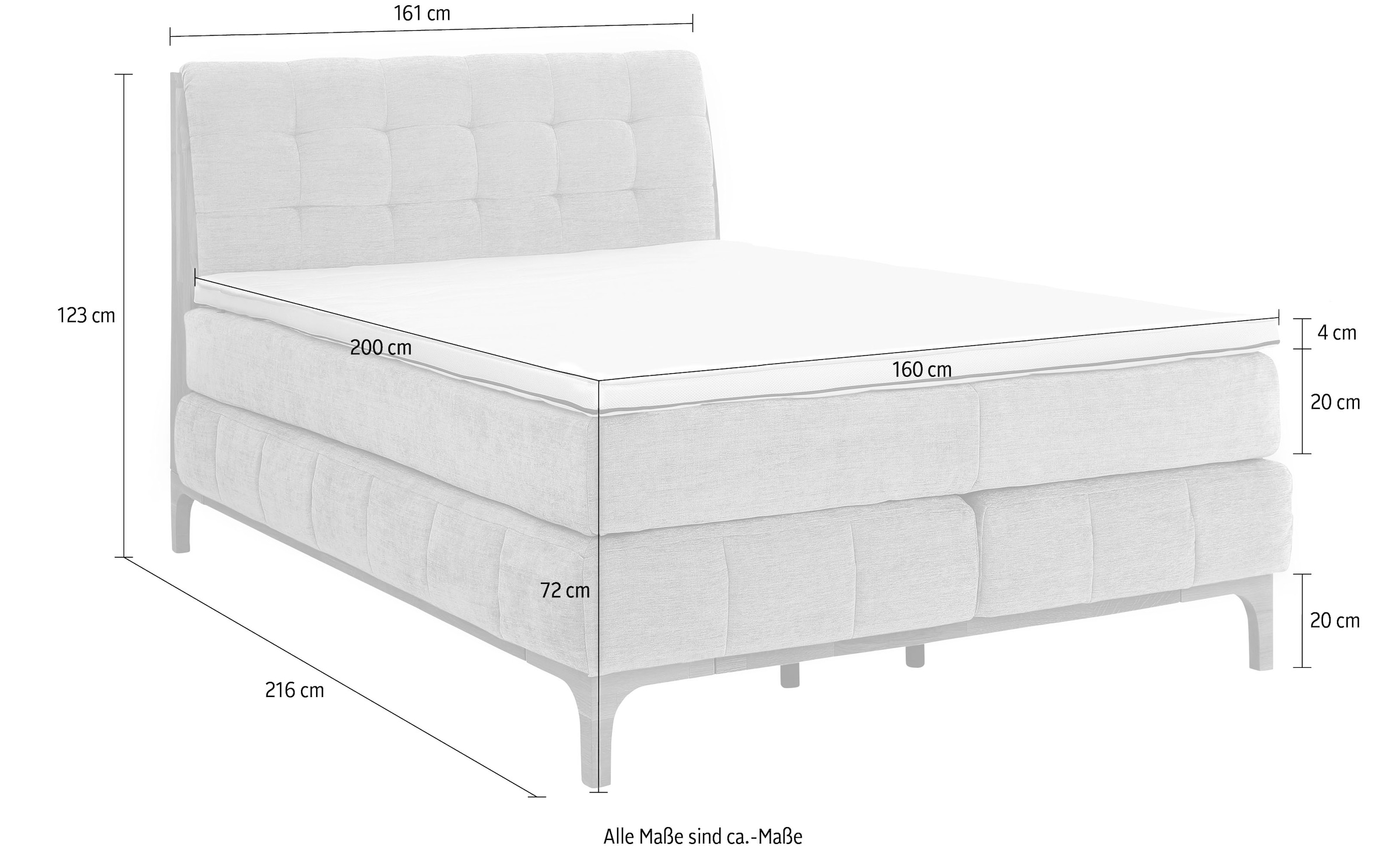 OTTO home Boxspringbett »Jelle« 5 Stk. tlg. zertifizierte, recycelte Bezugsstoffe, verschiedene Ausführungen