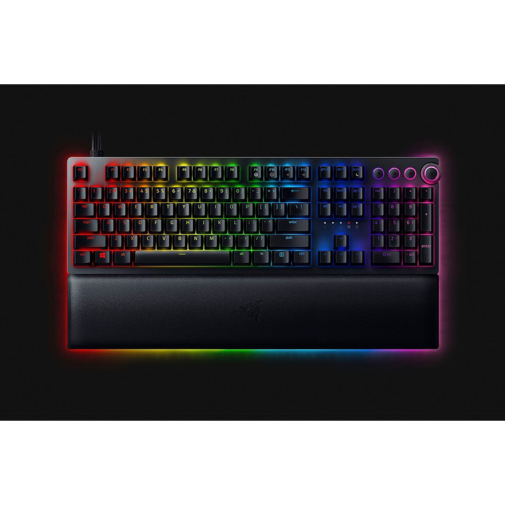 RAZER Gaming-Tastatur »Huntsman V2 Analog - DE«, (Multimedia-Tasten-Handgelenkauflage-Ziffernblock-USB-Anschluss)