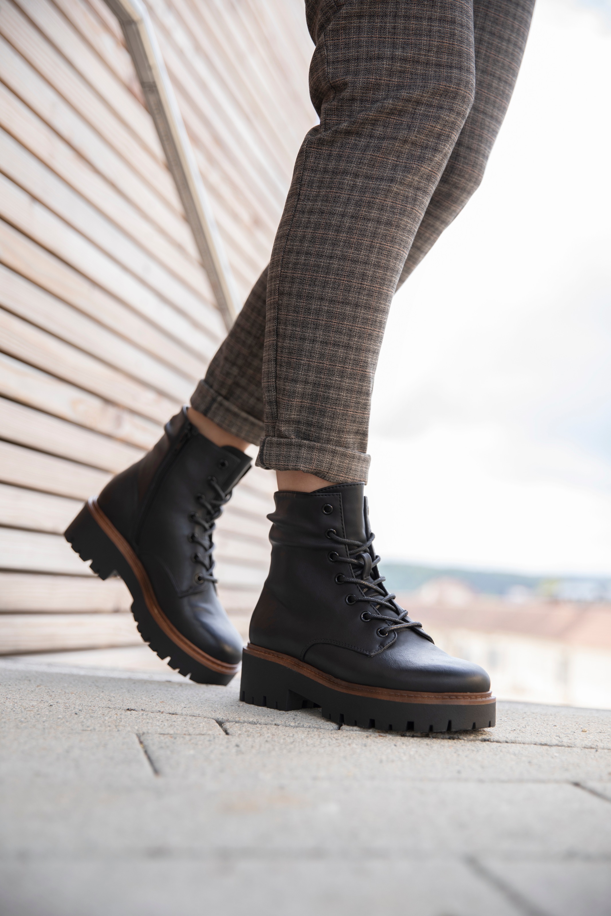 Aniston SHOES Schnürboots, Stiefelette, Schnürboots, Blockabsatz - NEUE KOLLEKTION