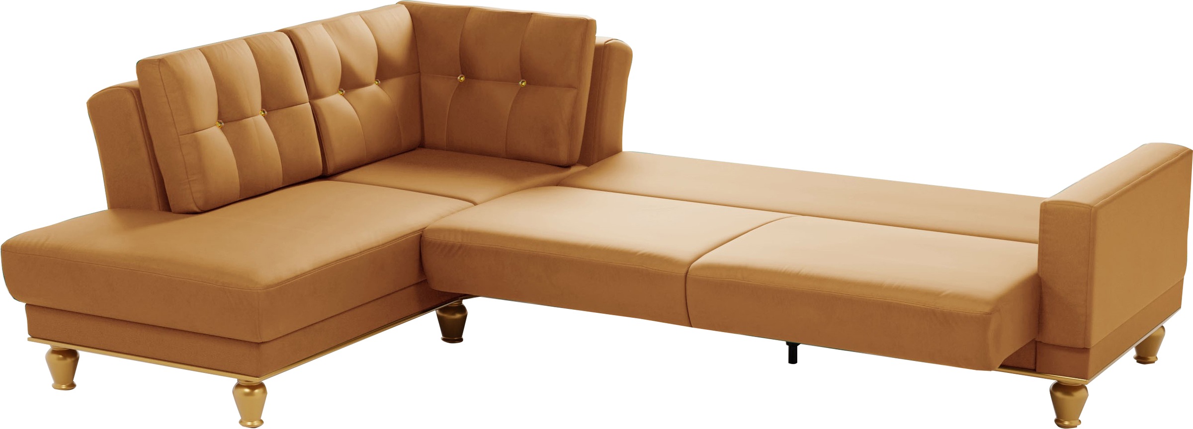 sit&more Ecksofa »Orient 5 L-Form«, mit Strass-Stein, wahlweise mit Bettfunktion und Bettkasten