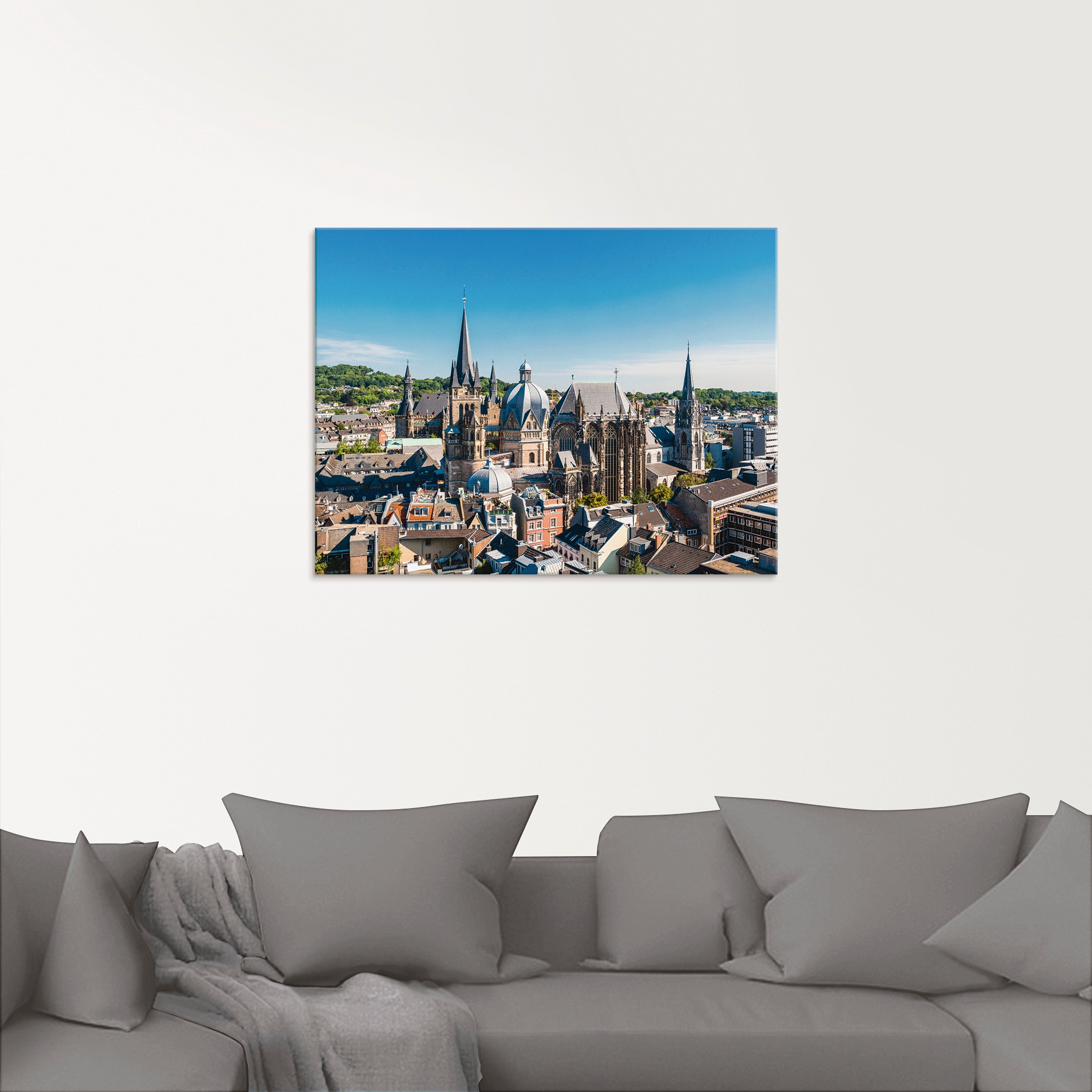 Artland Glasbild »Aachen Panorama III«, Deutschland, (1 St.), in verschiedenen Größen