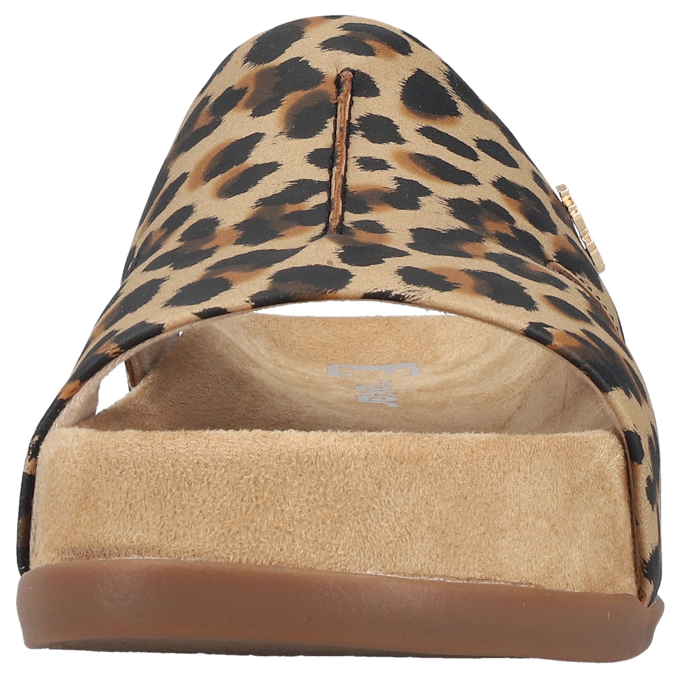 Rieker Pantolette  Sommerschuh, Strandschuh, Urlaubsschuh in Leo-Optik