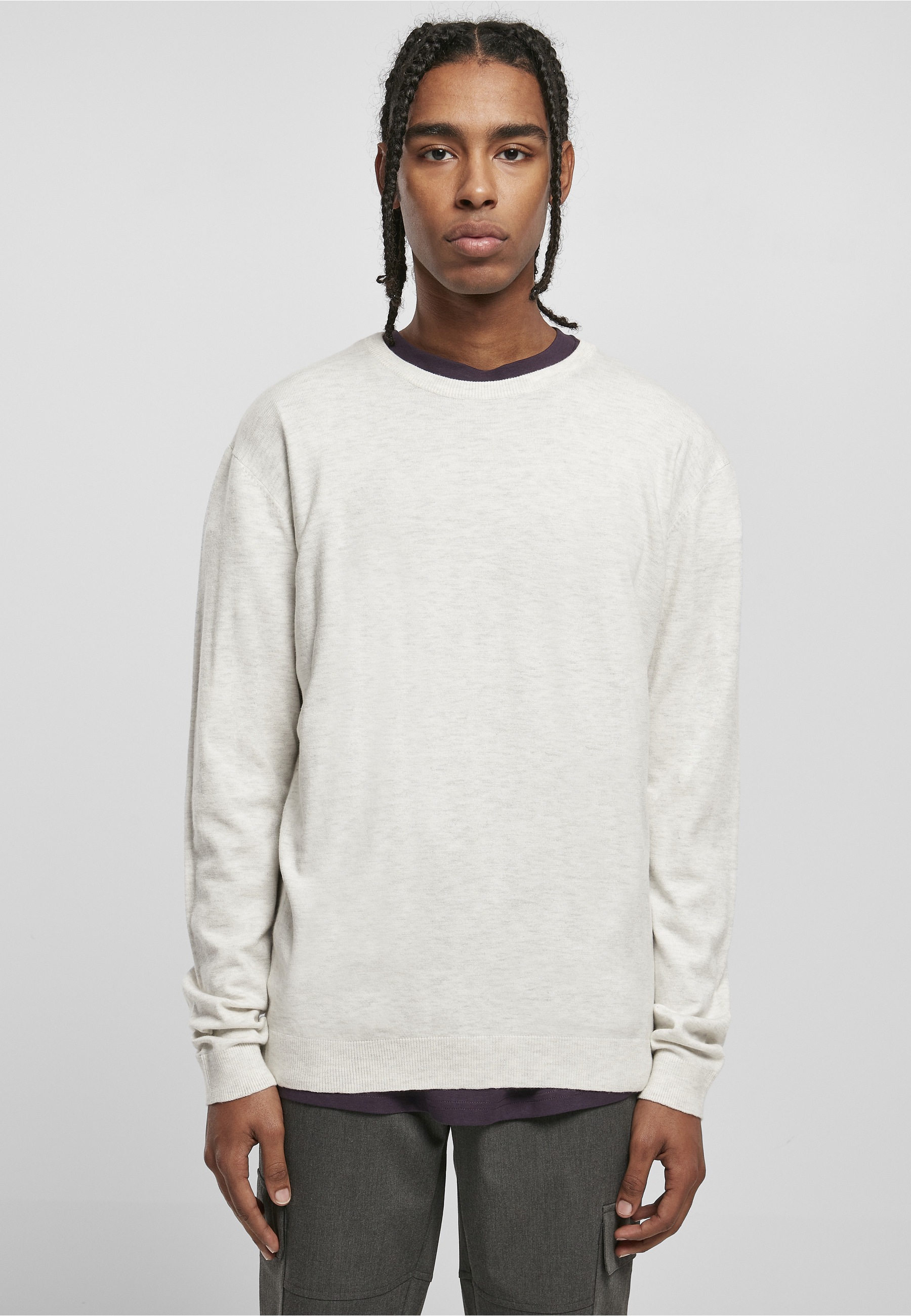 URBAN CLASSICS Rundhalspullover »Urban Classics Herren Eco Mix Sweater« 1 Stk.