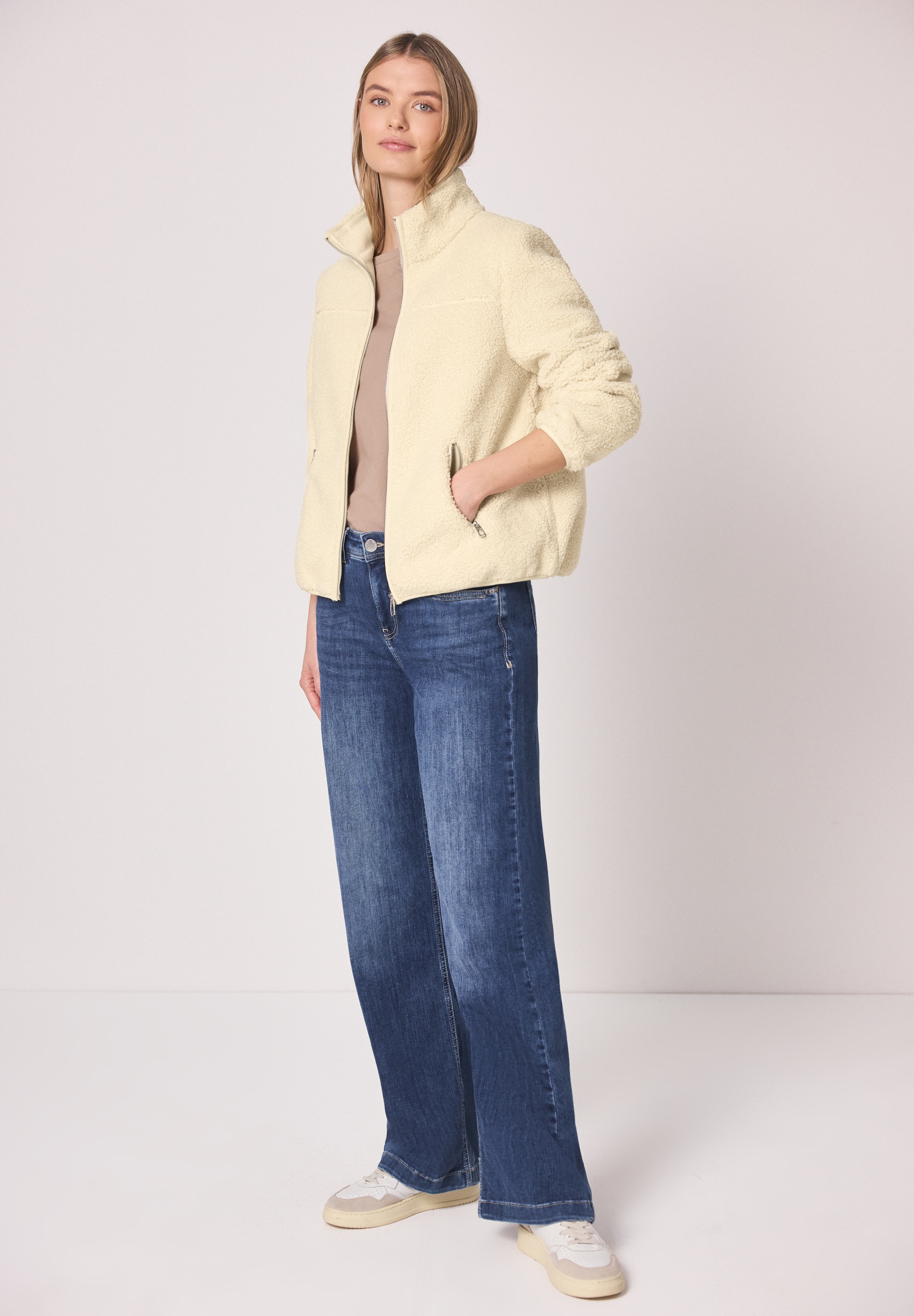 STREET ONE Fellimitatjacke ohne Kapuze aus Lammfell-Imitat