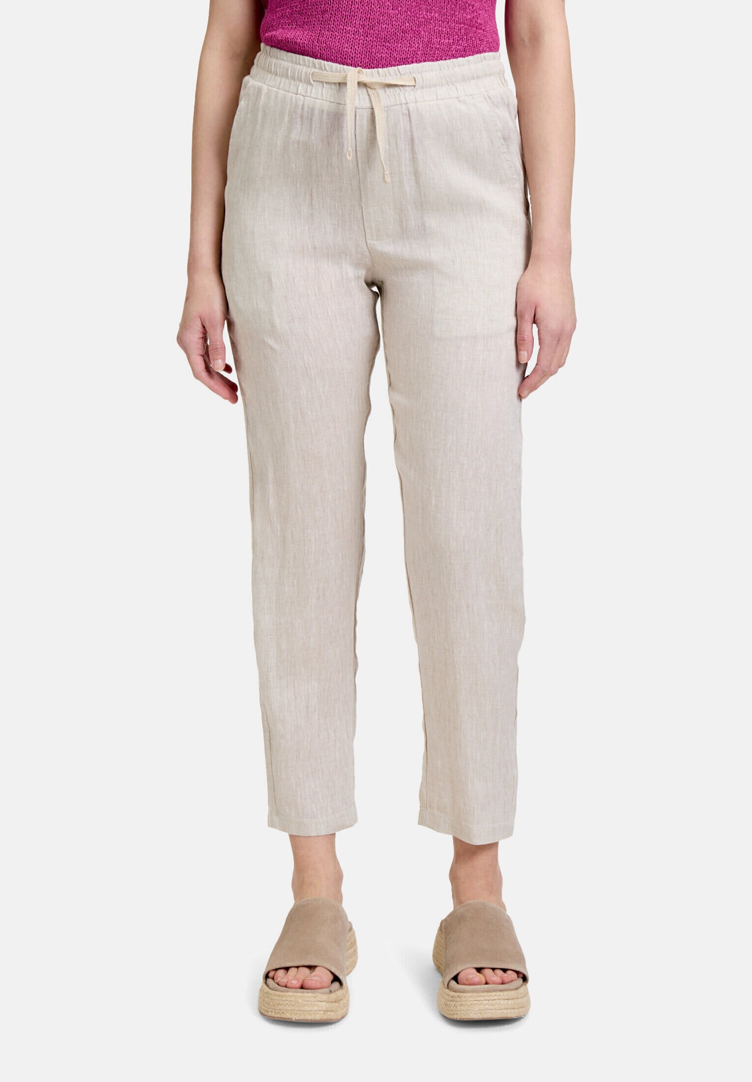 Cartoon Leinenhose »Damen mit Tunnelzug«  Material