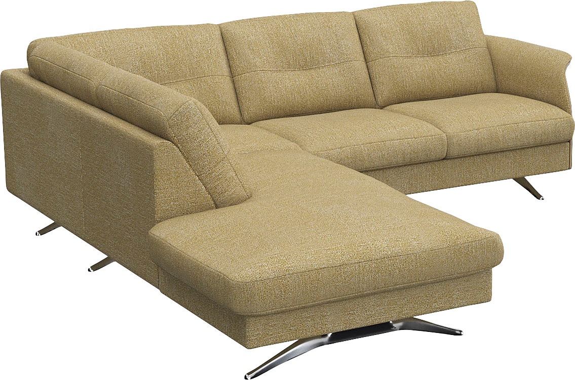 FLEXLUX Ecksofa "Glow, super bequem durch hochwertigem Sitzaufbau mit Feder günstig online kaufen
