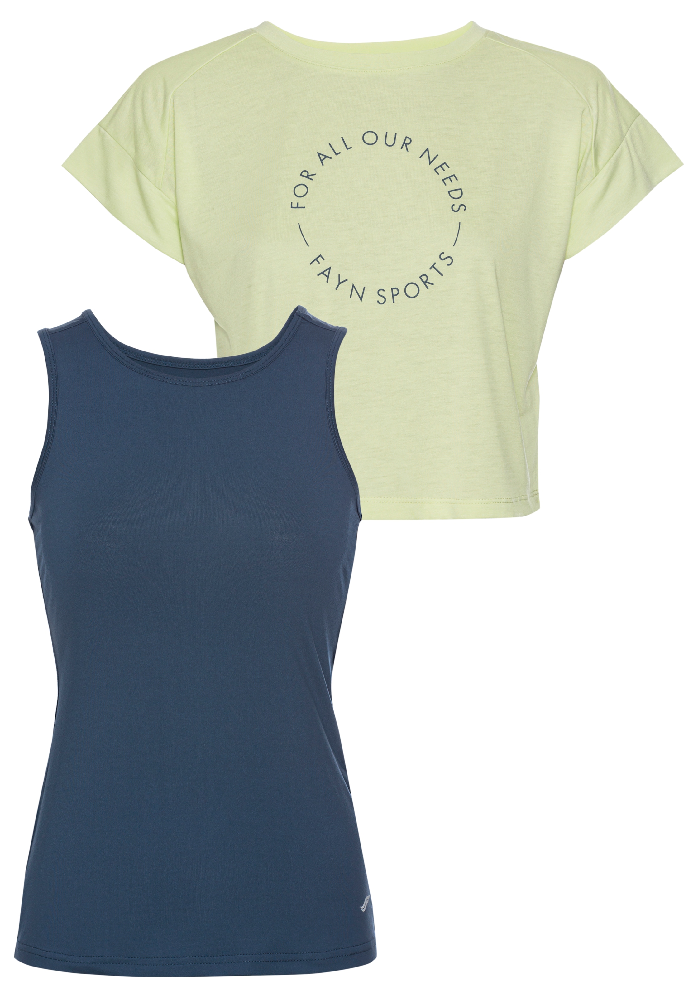 FAYN SPORTS Funktionsshirt "Cropped Top" Set, 2 Stk. tlg. Kurzarm, sportlic günstig online kaufen