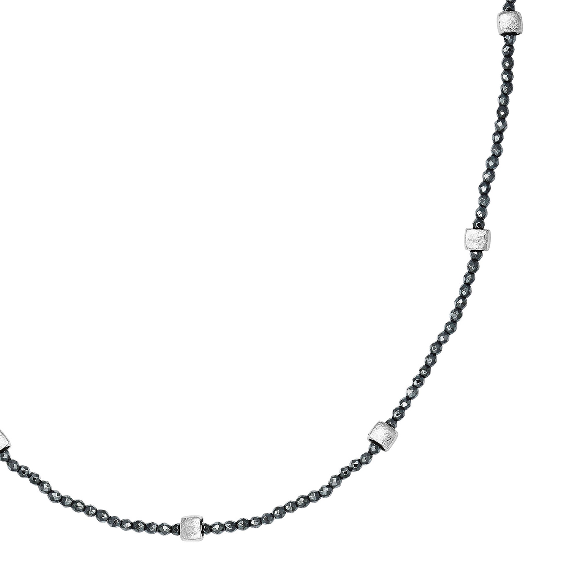 Julie Julsen Collierkettchen »925/- Sterling Silber rhodiniert Hämatit grau 43 cm«