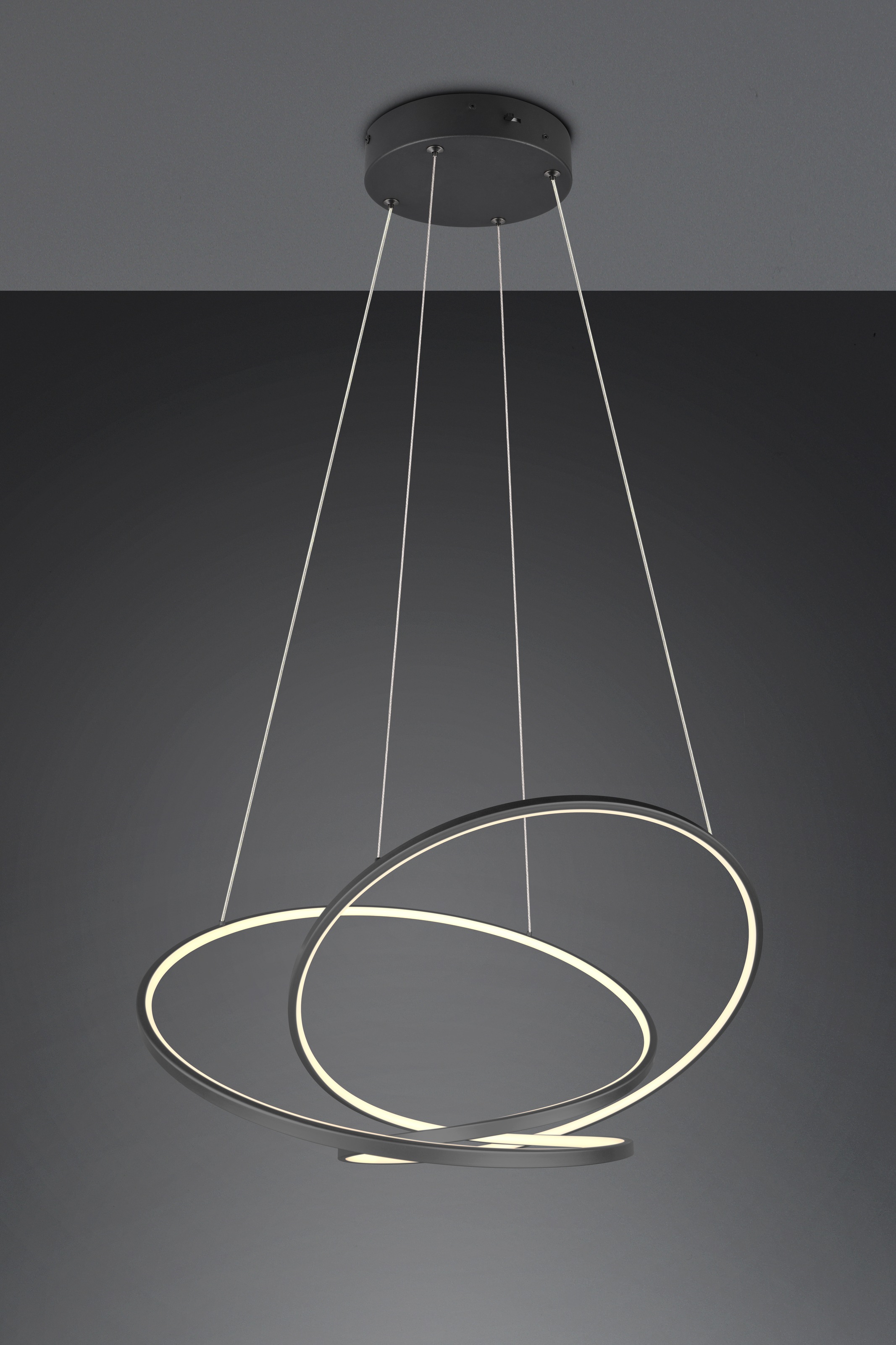TRIO Leuchten LED Pendelleuchte »DARVIN, LED Hängelampe 52W 6700 Lumen, dimmbar, Lichtfarbe einstellbar«, 1 flammig, Leuchtmittel LED-Board | LED fest integriert, CCT 2300/3000/4000K warmweiß-kaltweiß, höhenverstellbar bis max 150cm