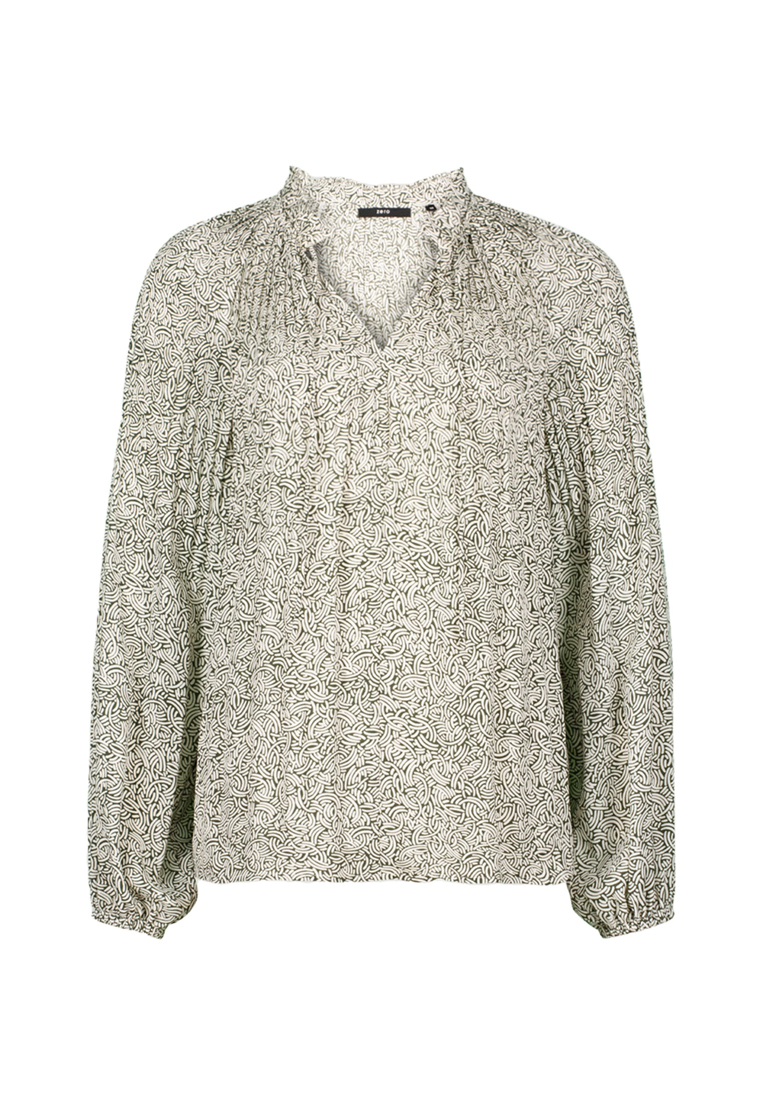 Zero Klassische Bluse »zero Bluse mit Bindedetail und Druck«
