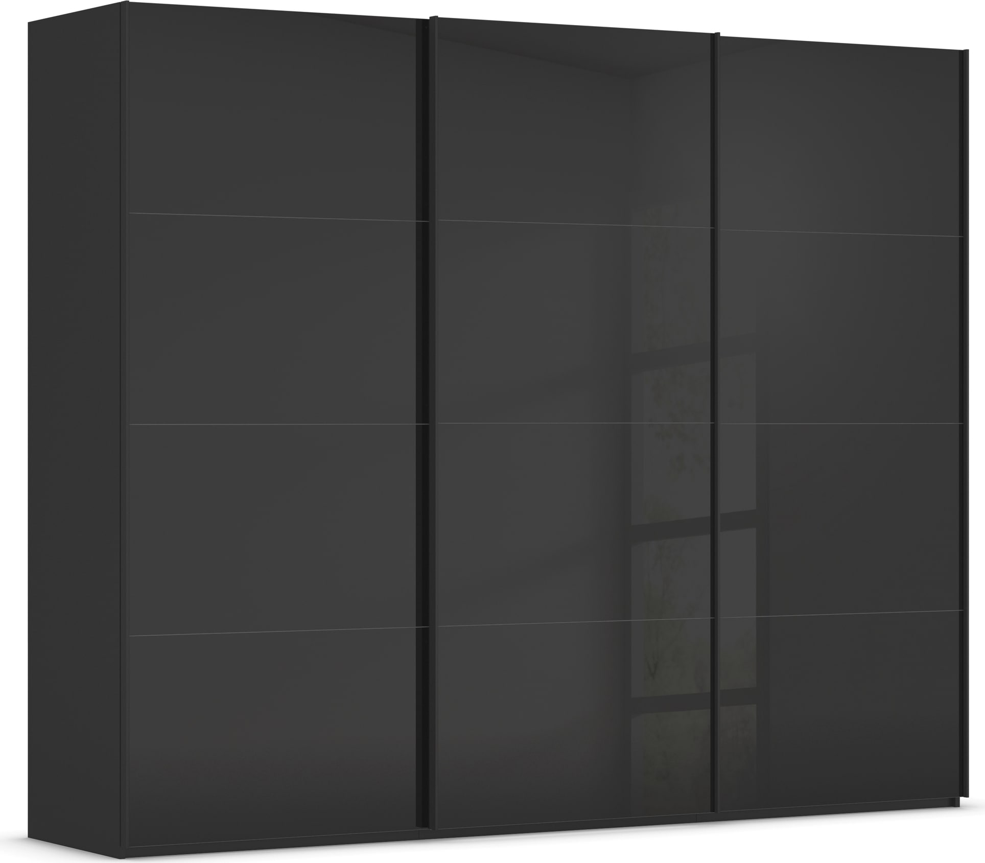 rauch Schwebetürenschrank "Kleiderschrank Schrank Garderobe Schlafzimmerschrank SCALE-FYRA" edle viergeteilte Türen mit Glas-Front viele Farben MADE IN GERMANY