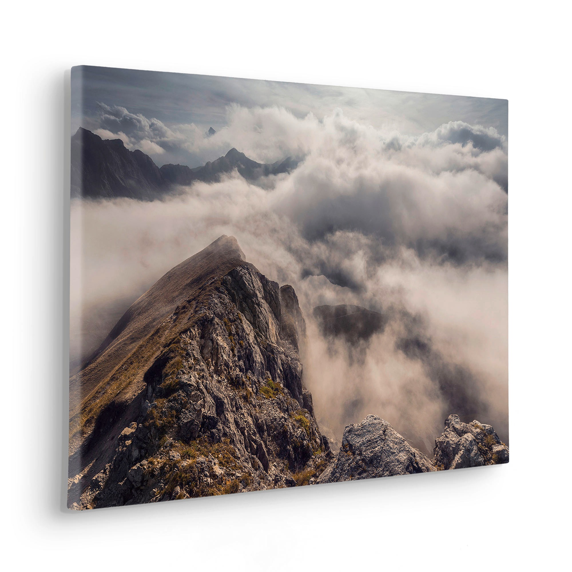 Komar Leinwandbild "Sea of Fog - Größe 60 x 40 cm" Baum  Berge  Blätter  Fo günstig online kaufen