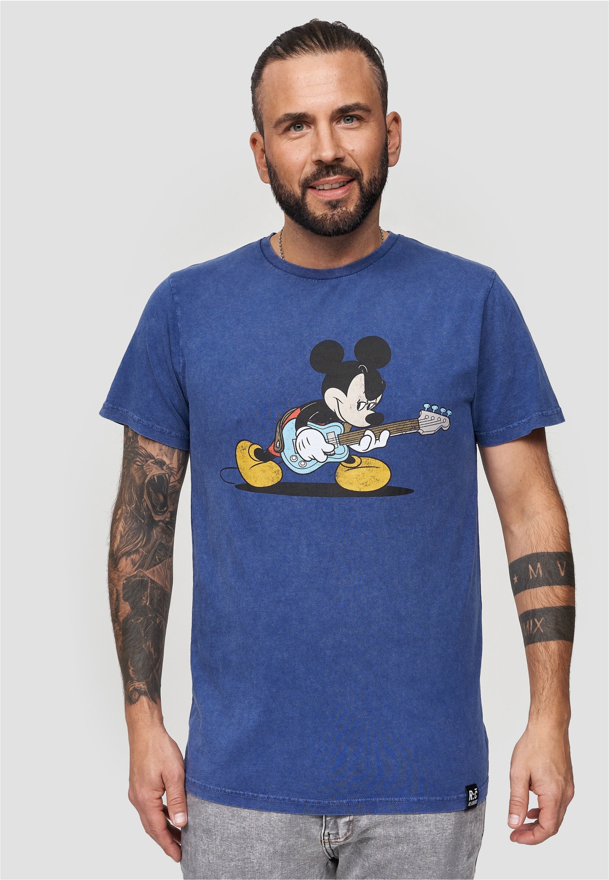 Recovered T-Shirt "Disney Mickey Playing Bass", im zeitlosen Design günstig online kaufen