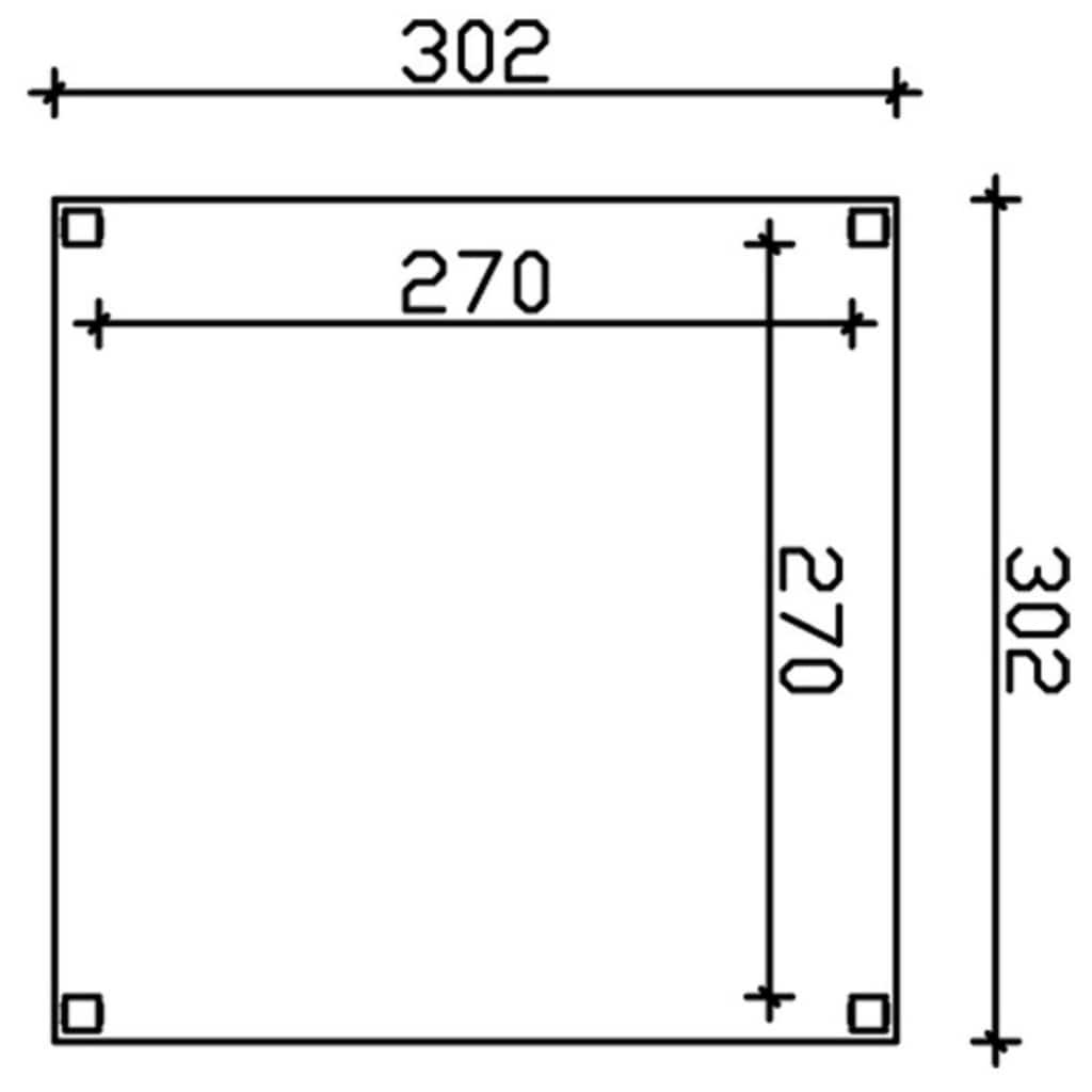 Skanholz Holzpavillon »Toulouse«, BxTxH:302x302x244 cm, inkl. Aufschraubstutzen