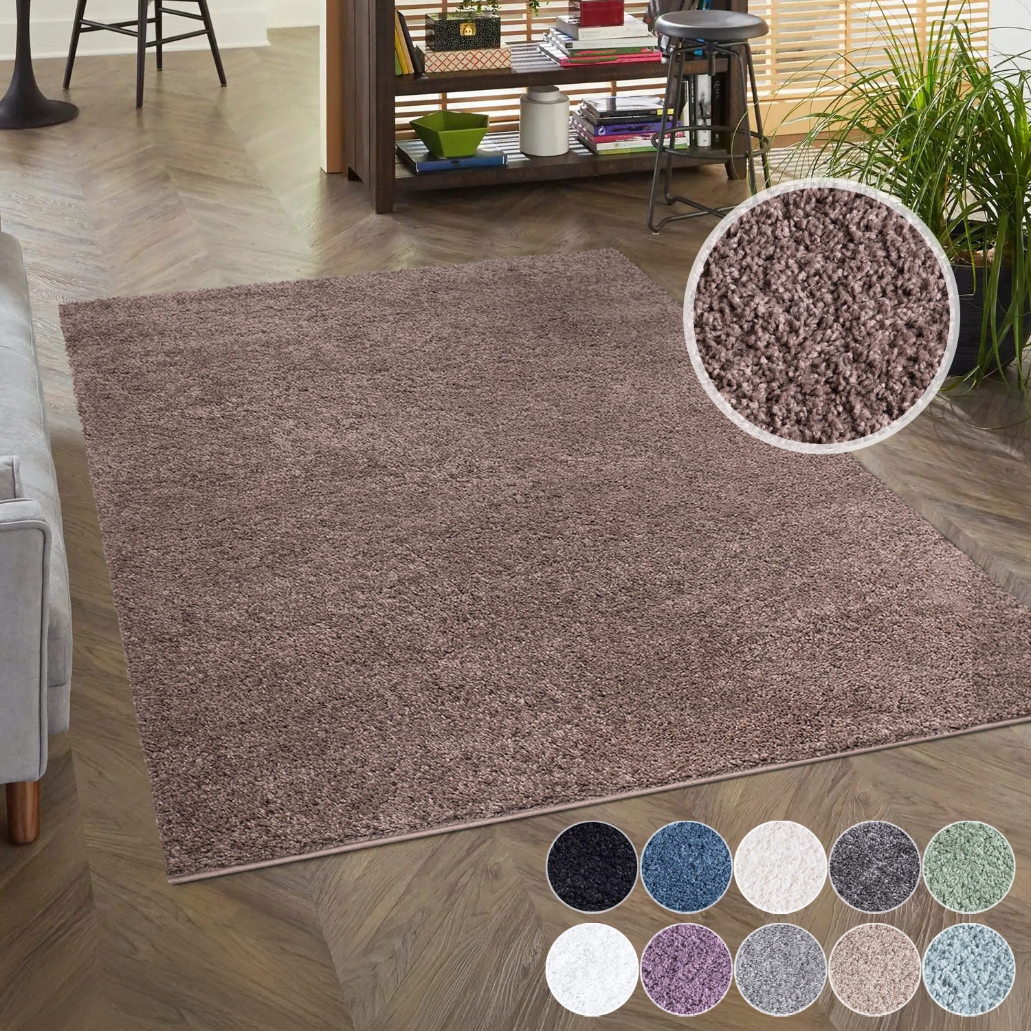 Carpet City Hochflor-Teppich »City Shaggy«, rechteckig, 30 mm Höhe, Auch als Läufer, Langflor, Uni, Shaggy, flauschig-weich