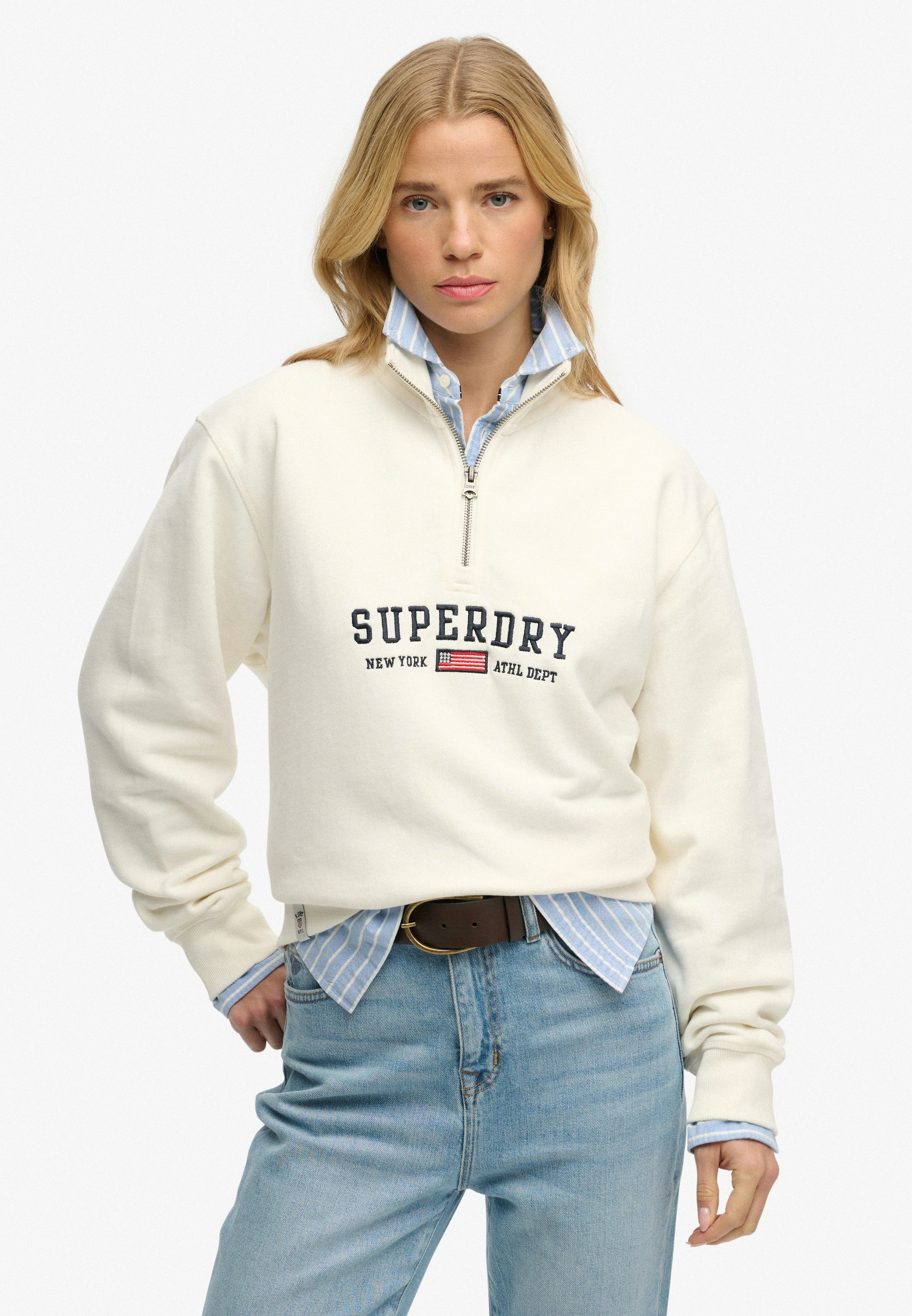 Superdry Sweatshirt "ATH ESS GRAPHIC HALF ZIP" günstig online kaufen