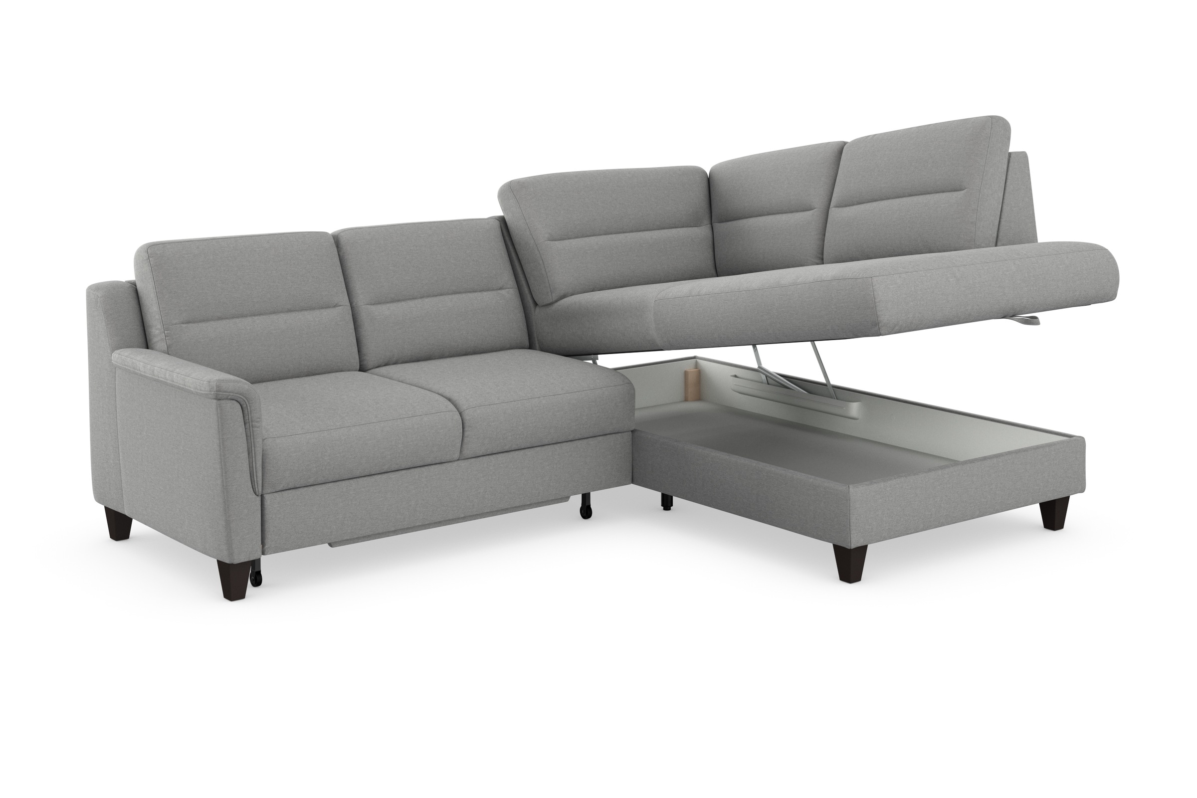 sit&more Ecksofa »Farö L-Form«, inklusive Federkern, wahlweise mit Bettfunktion und Bettkasten
