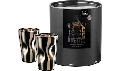 Espressoglas »UNIK«, (Set, 2 tlg., 2 Espressogläser in Geschenkröhre), veredelt mit...