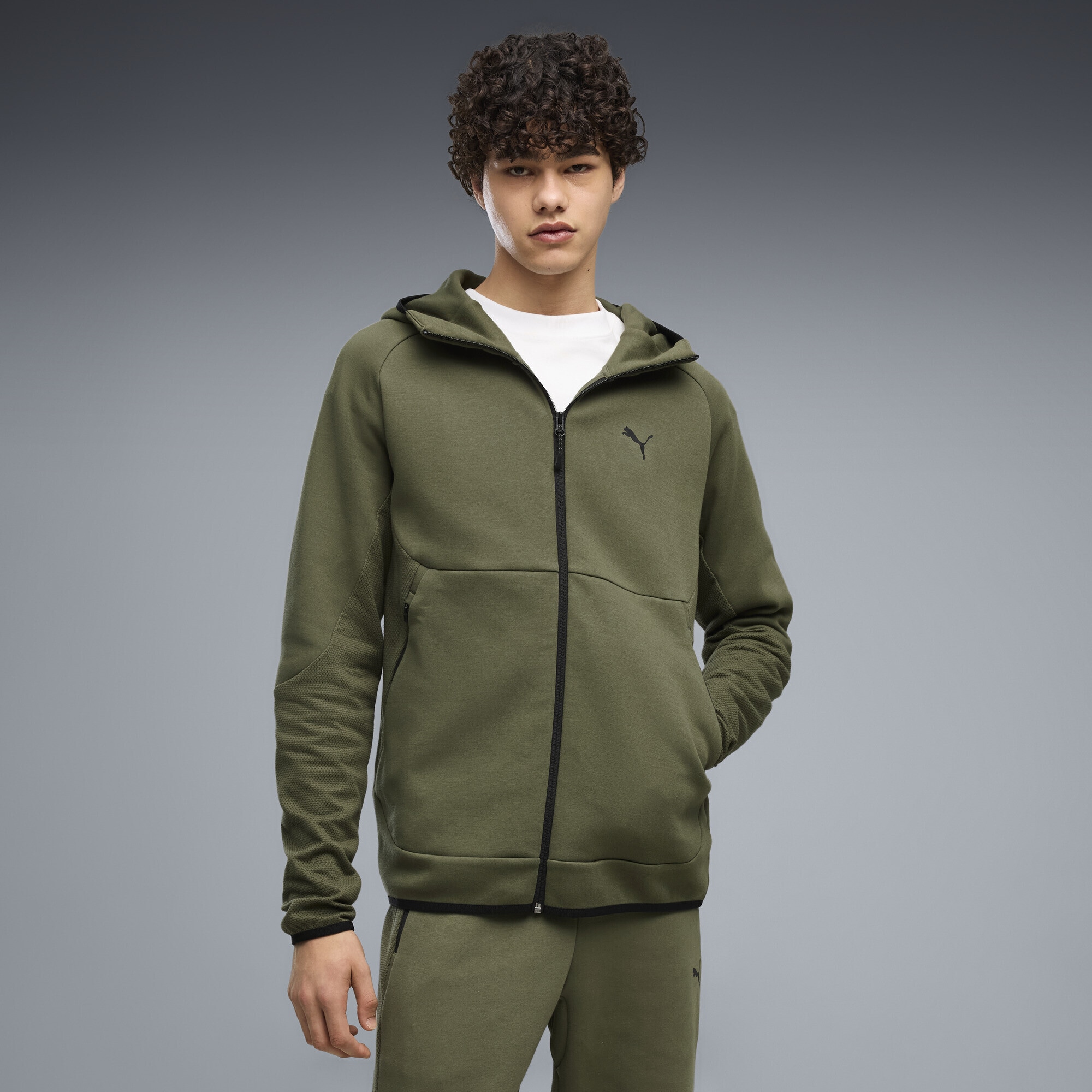 PUMA Sweatjacke »PUMATECH Elevated Slim Kapuzenjacke Herren«