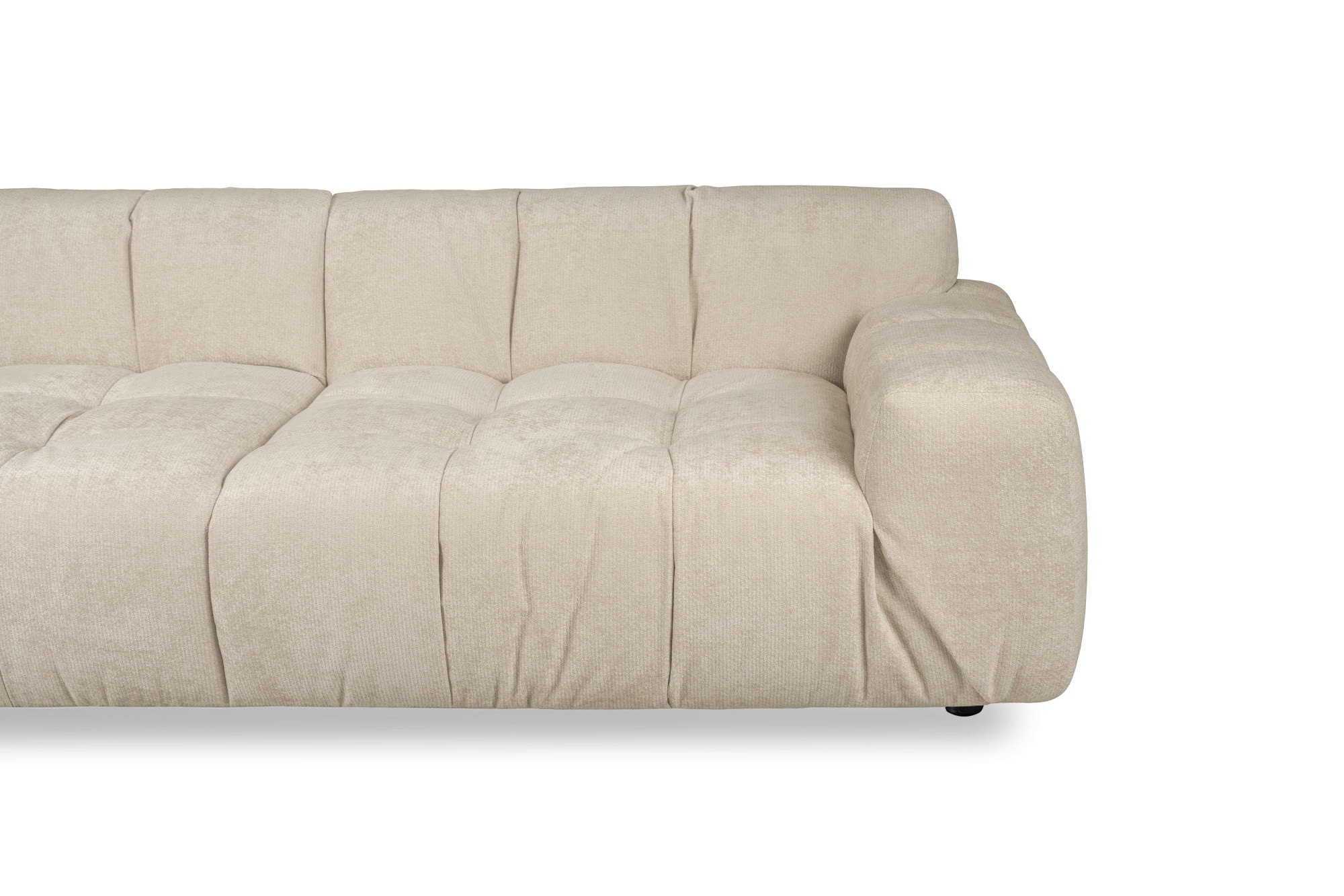 INOSIGN 3-Sitzer »Calmara, Breite 286 cm, weicher Lounge-Sitzkomfort«, bodentief, Samt oder Chenille, mit Knopfsteppung