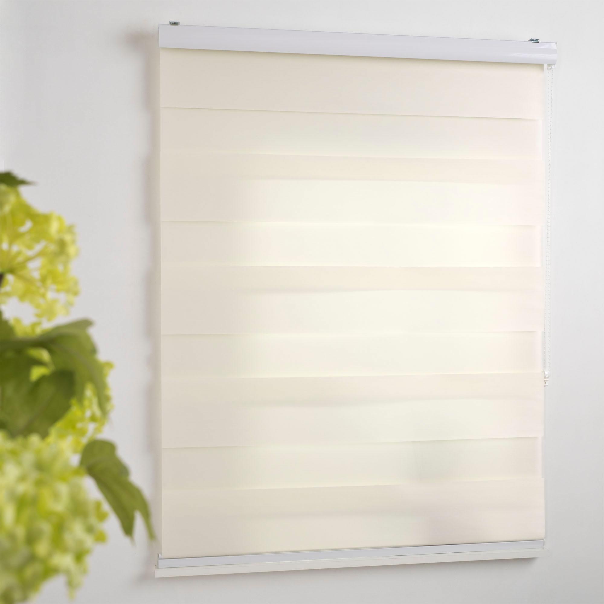 Liedeco Doppelrollo "DUO-Rollo mit 20 cm Streifen" Lichtschutz mit Bohren i günstig online kaufen