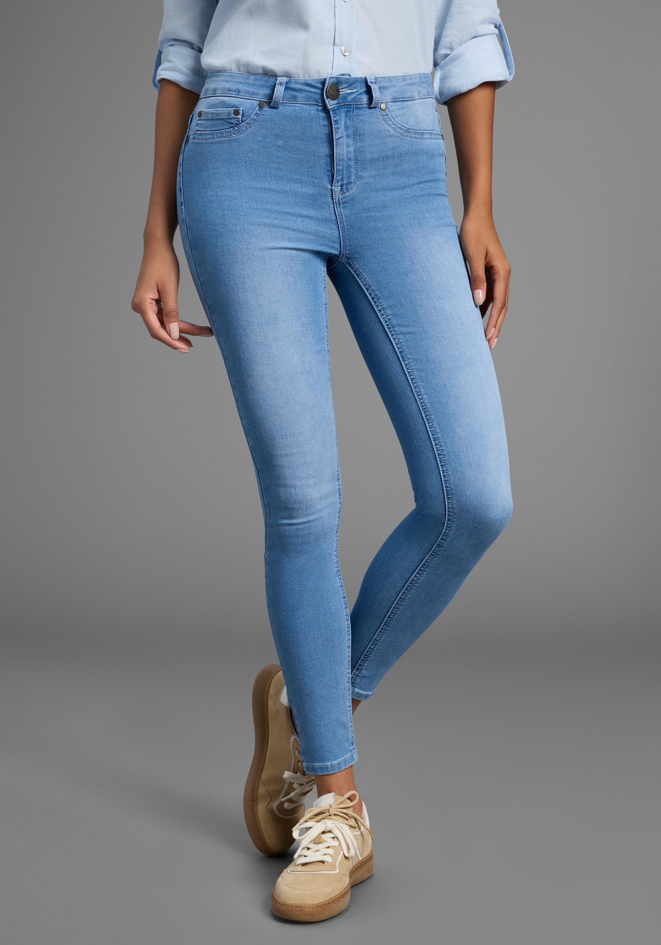 Arizona Skinny-fit-Jeans "Ultra Stretch", extra-eng geschnittene Beinform, günstig online kaufen