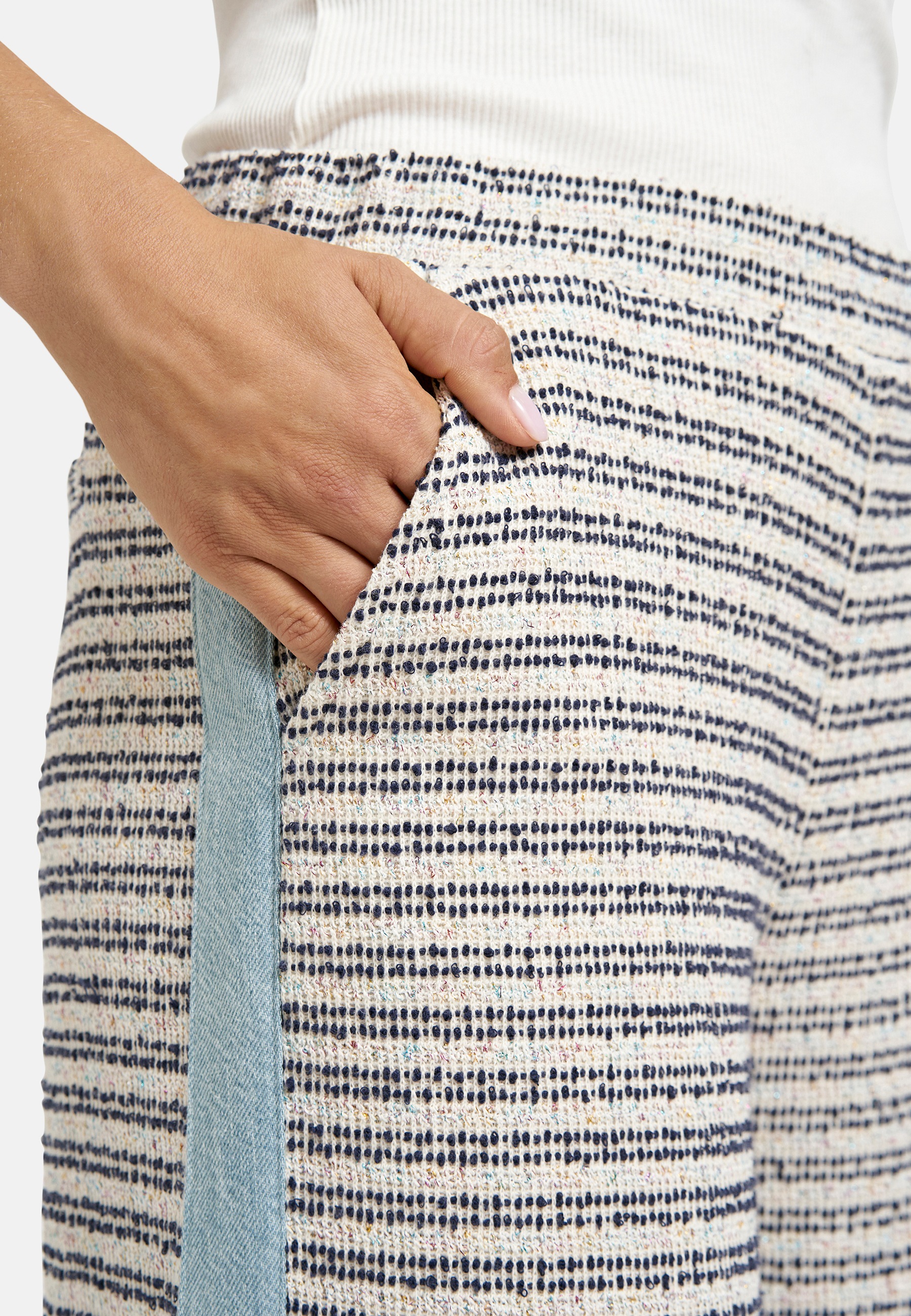 Thumbnail - Milano Italy Schlupfhose mit Elastikbund & seitlichen Taschen